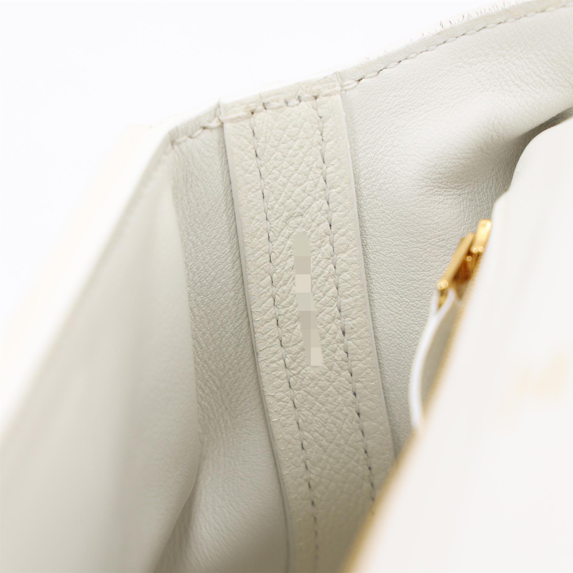Excellent ( Rank SA ) HERMÈS 24/24 - 21 mini White (01) Nata (I2) Swift Evercolor Gold hardware U (2022) - 21