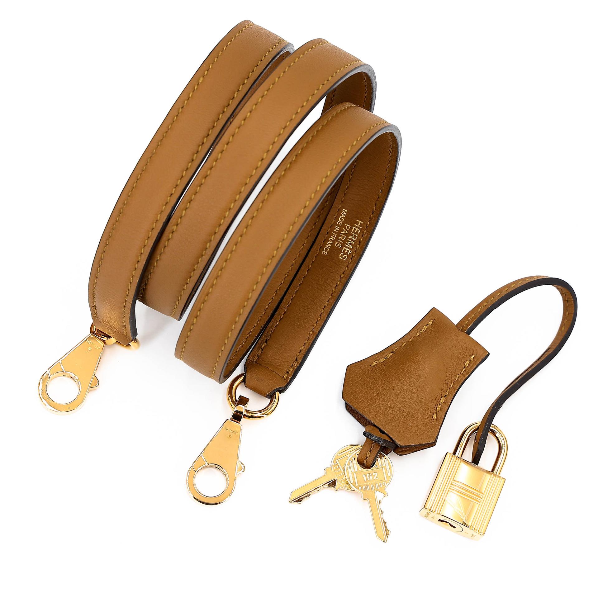 Excellent ( Rank SA ) HERMÈS Kelly 25 Kraft (2H) Swift Gold hardware D (2019) - 21
