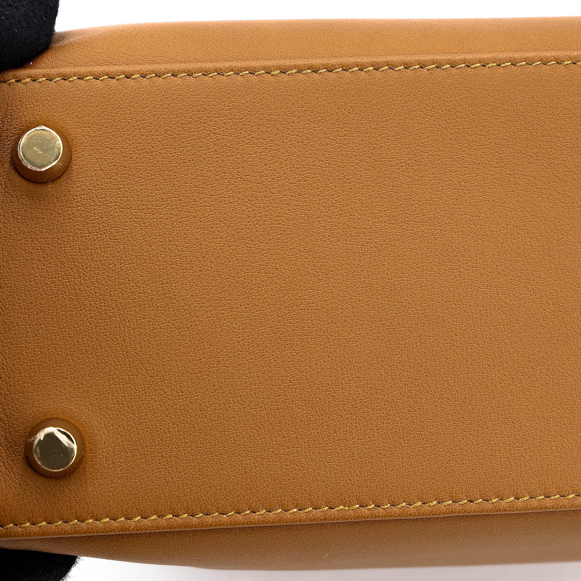 Excellent ( Rank SA ) HERMÈS Kelly 25 Kraft (2H) Swift Gold hardware D (2019) - 10
