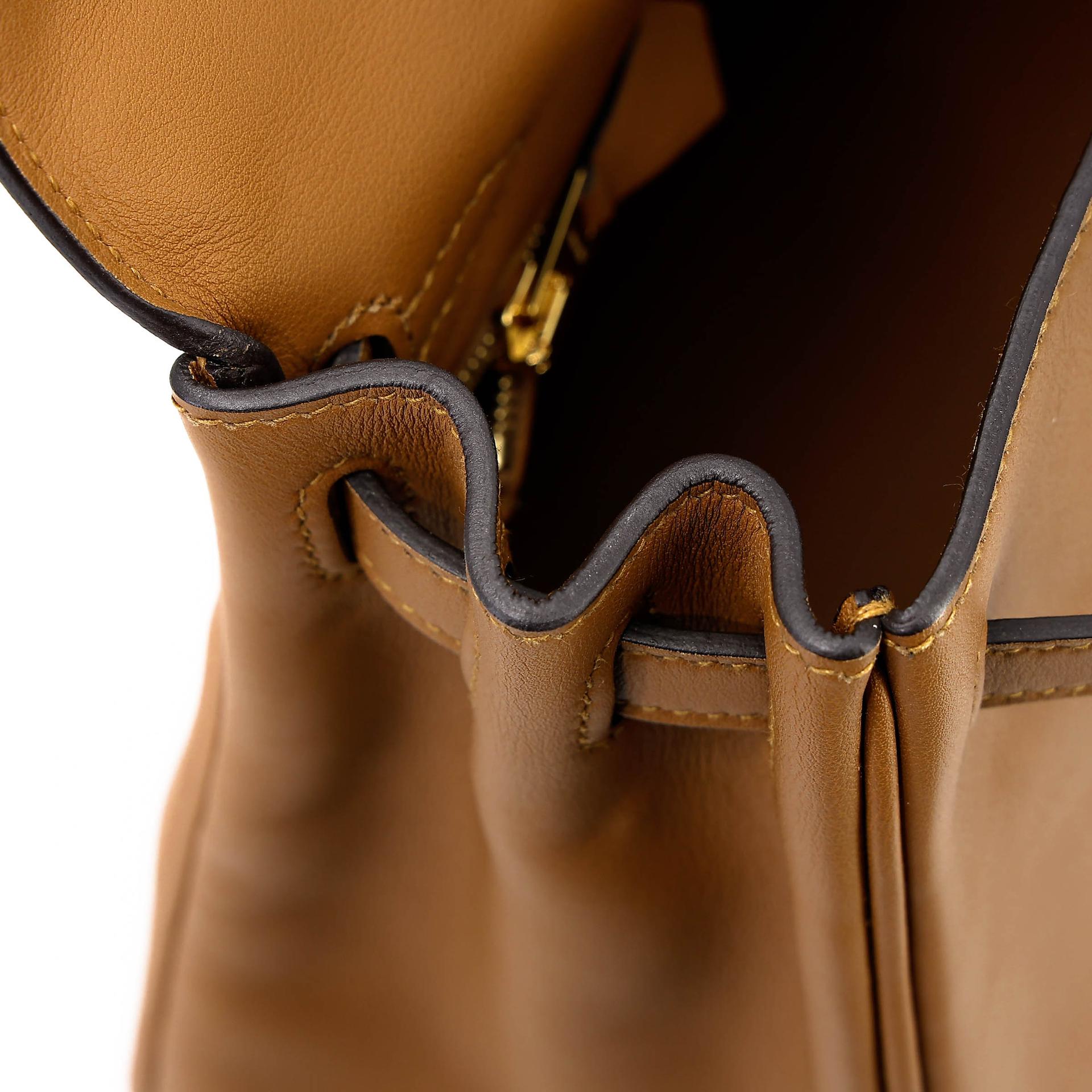 Excellent ( Rank SA ) HERMÈS Kelly 25 Kraft (2H) Swift Gold hardware D (2019) - 19