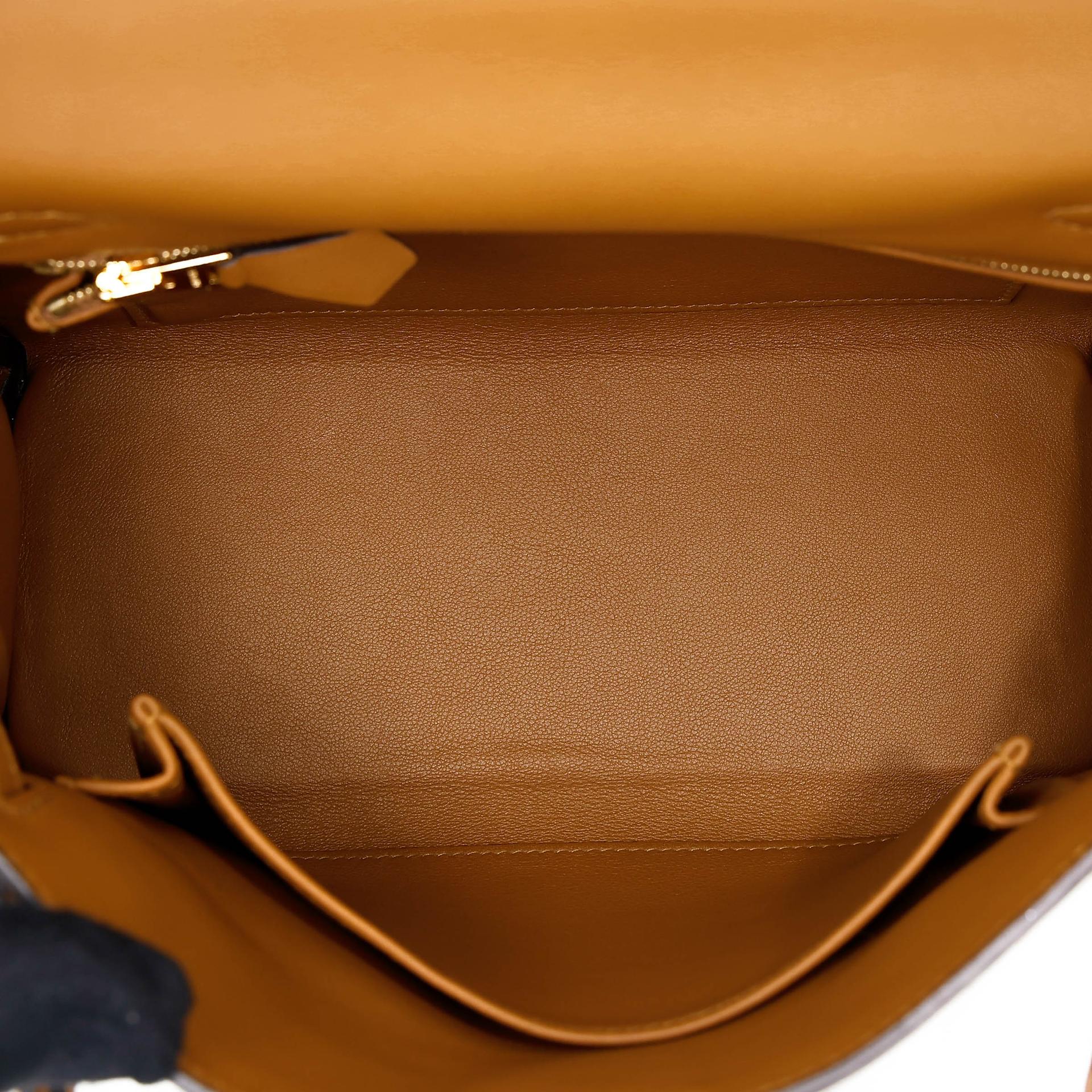 Excellent ( Rank SA ) HERMÈS Kelly 25 Kraft (2H) Swift Gold hardware D (2019) - 20