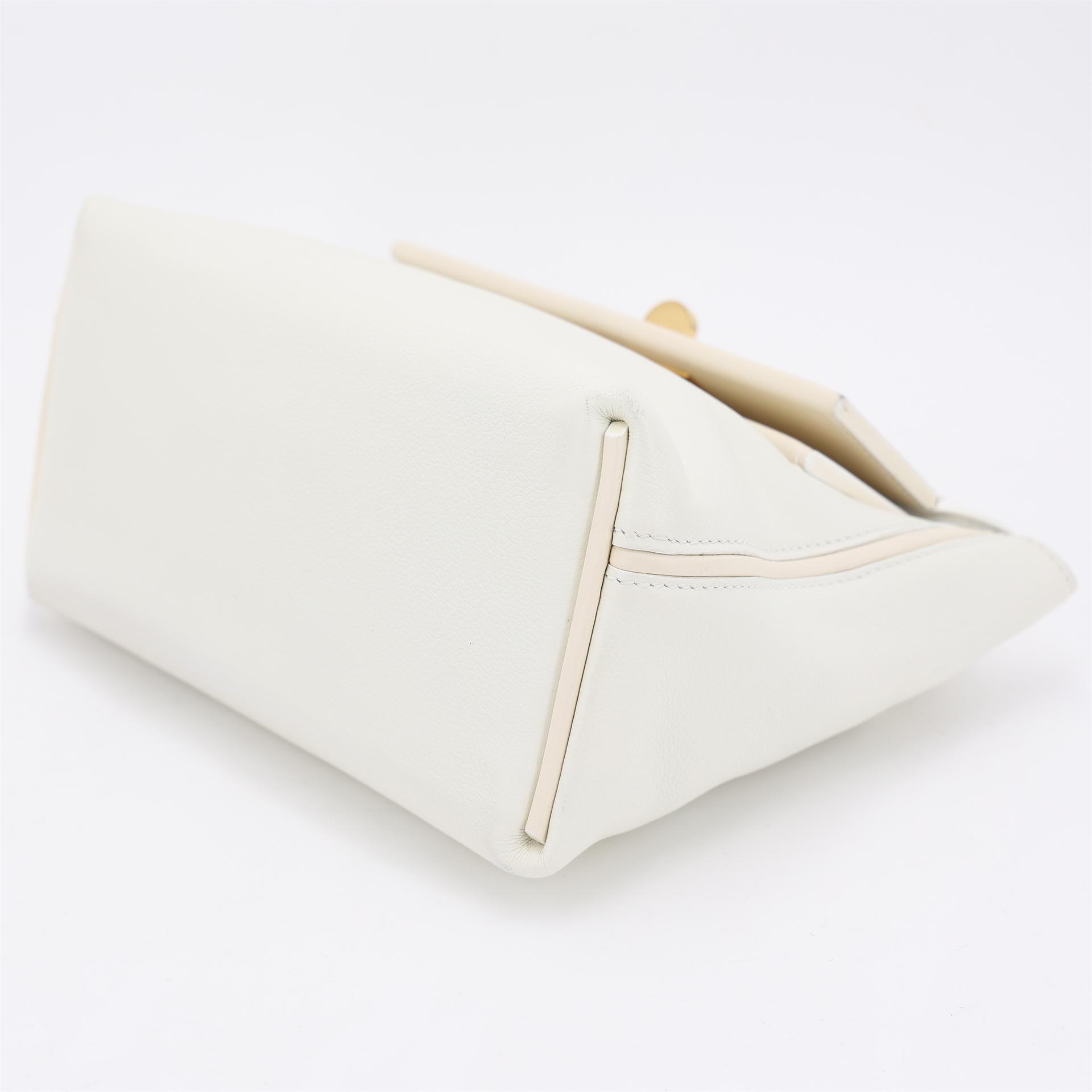 Excellent ( Rank SA ) HERMÈS 24/24 - 21 mini White (01) Nata (I2) Swift Evercolor Gold hardware U (2022) - 5