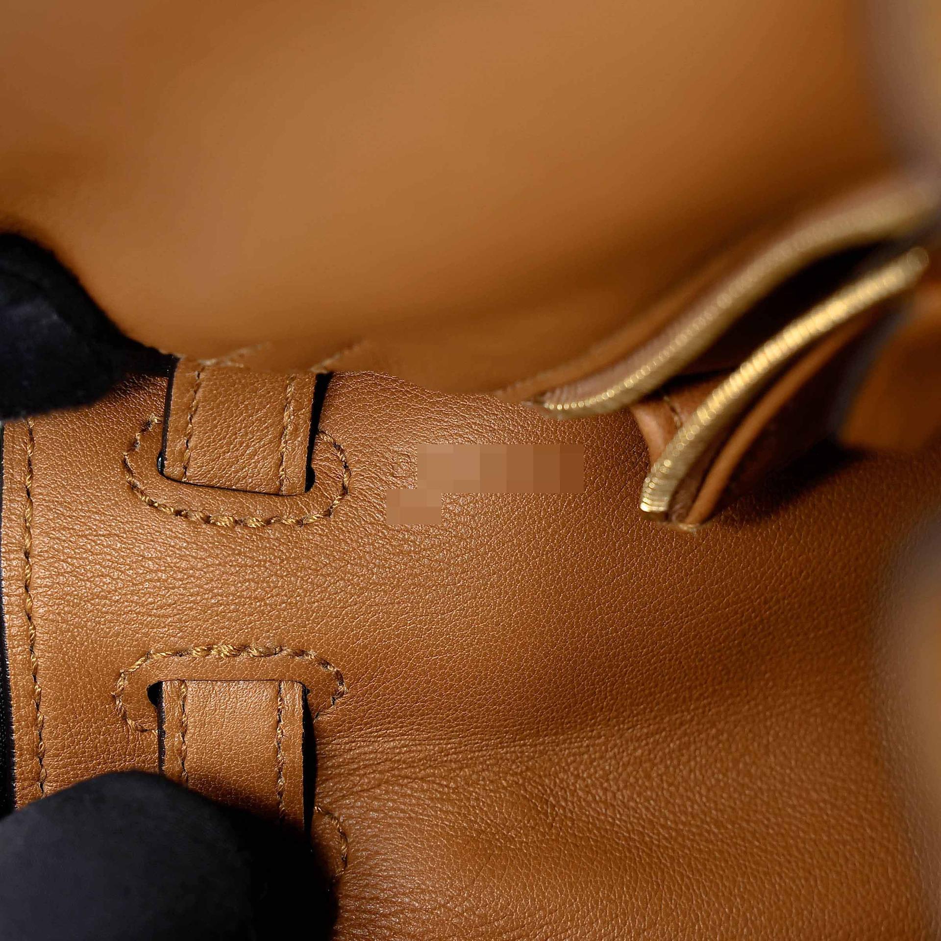 Excellent ( Rank SA ) HERMÈS Kelly 25 Kraft (2H) Swift Gold hardware D (2019) - 17