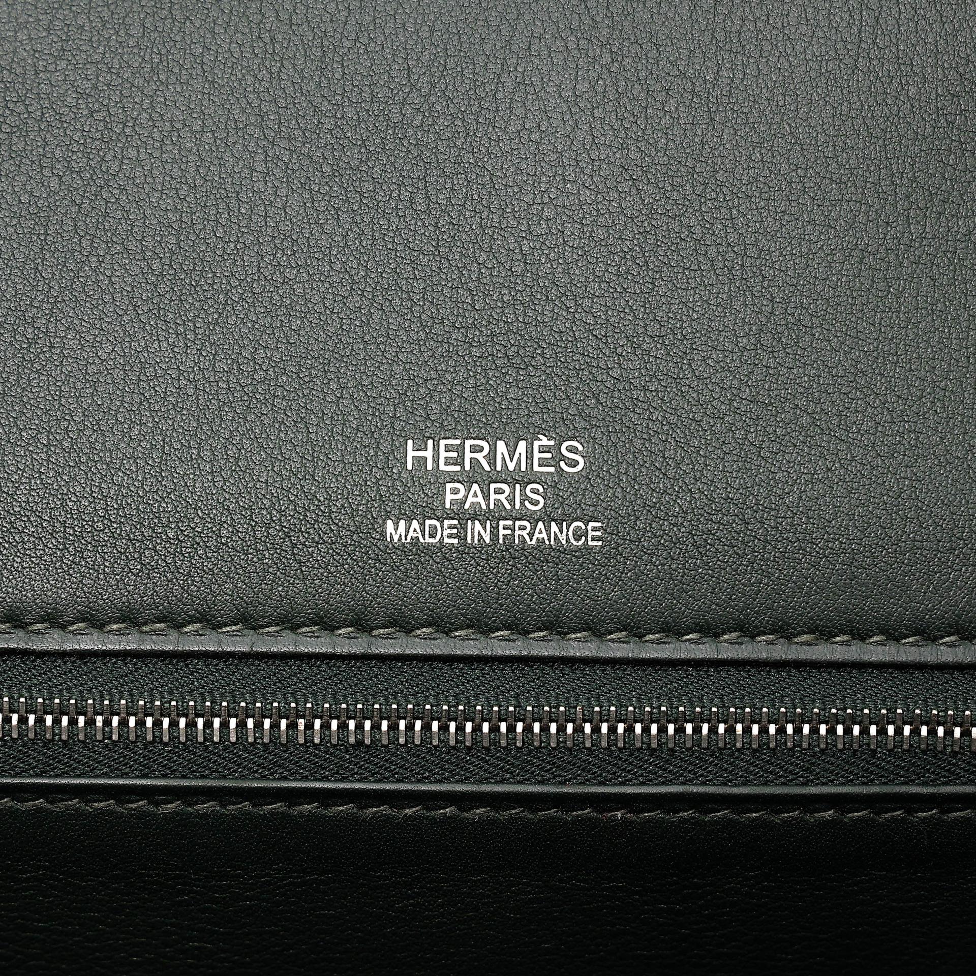 A美品 HERMÈS 愛馬仕 Birkin 35 2Q 英國綠 Vert Anglais Swift牛皮 帆布 銀扣 X刻 2016年 - 33
