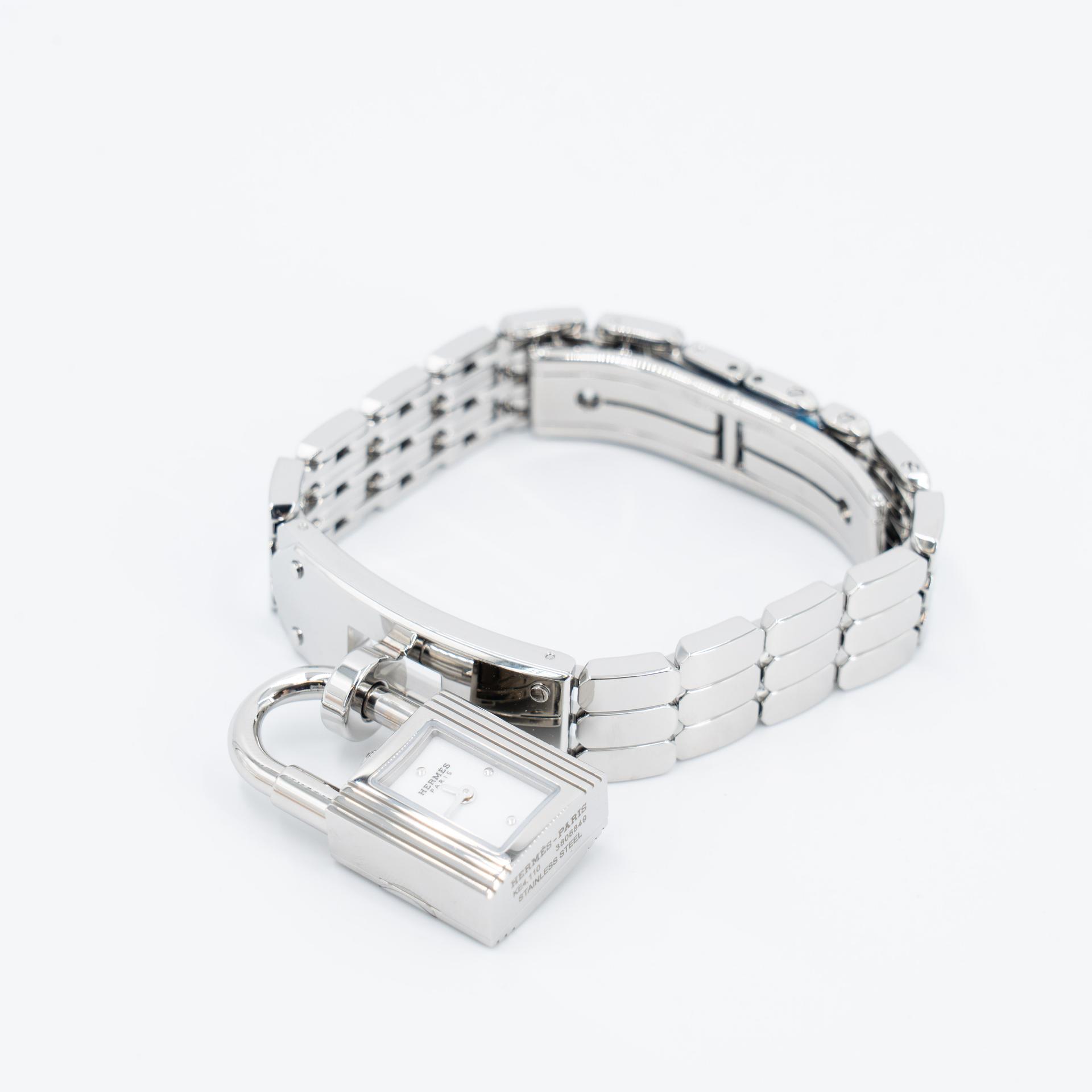 Brand New ( Rank N ) HERMÈS Kelly Watch Mini 16mm Silver Stainless steel - 6