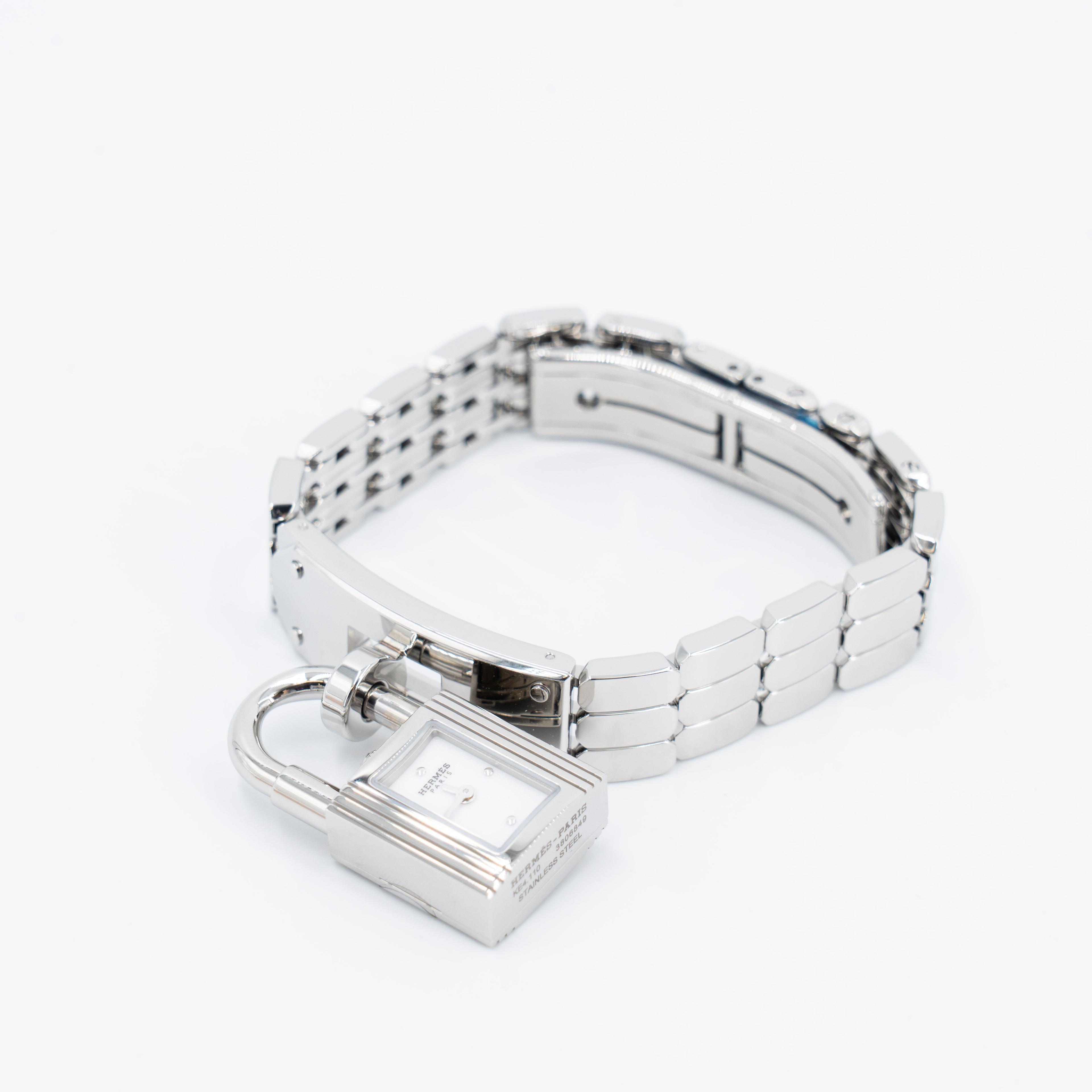 Brand New ( Rank N ) HERMÈS Kelly Watch Mini 16mm Silver Stainless steel - 6