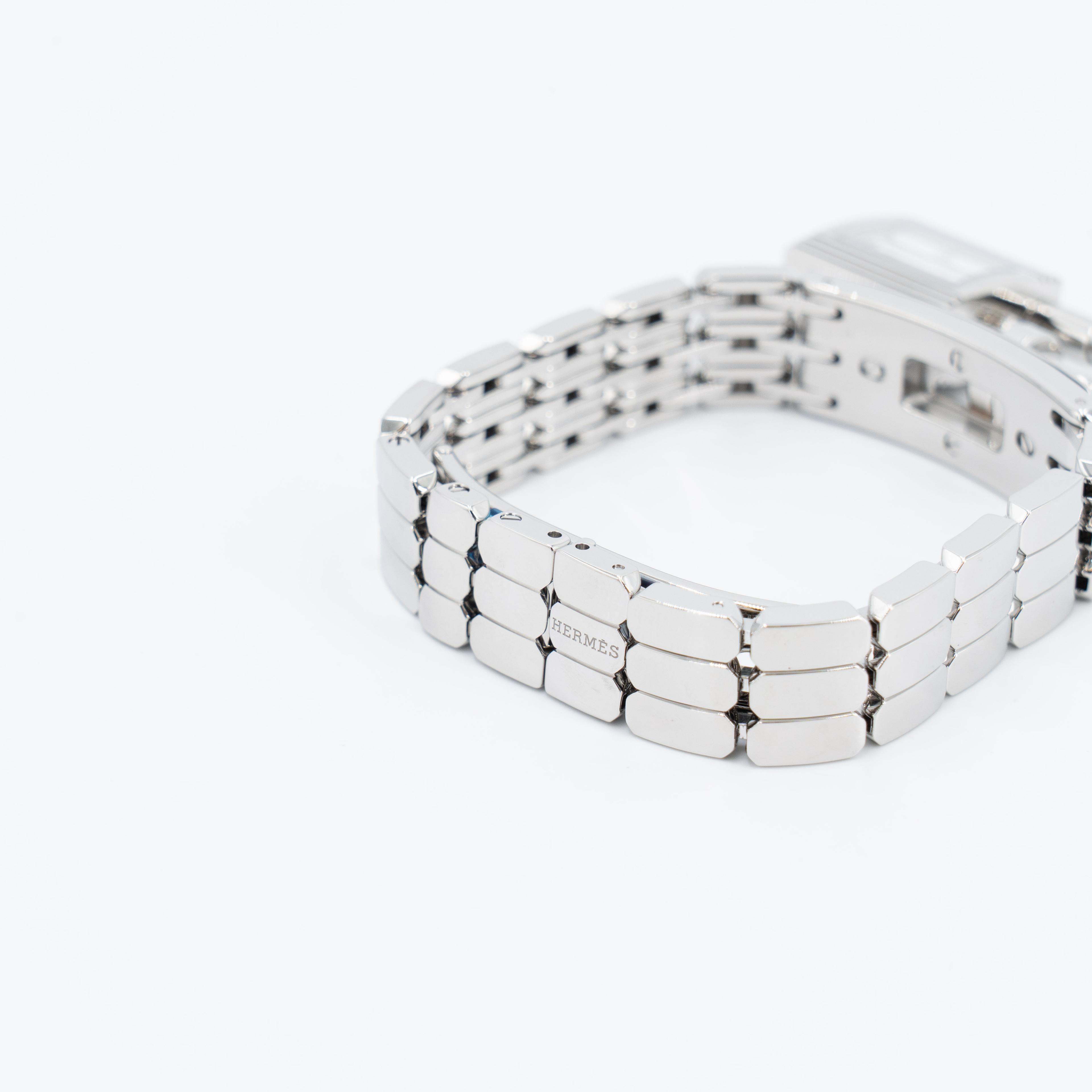 Brand New ( Rank N ) HERMÈS Kelly Watch Mini 16mm Silver Stainless steel - 7