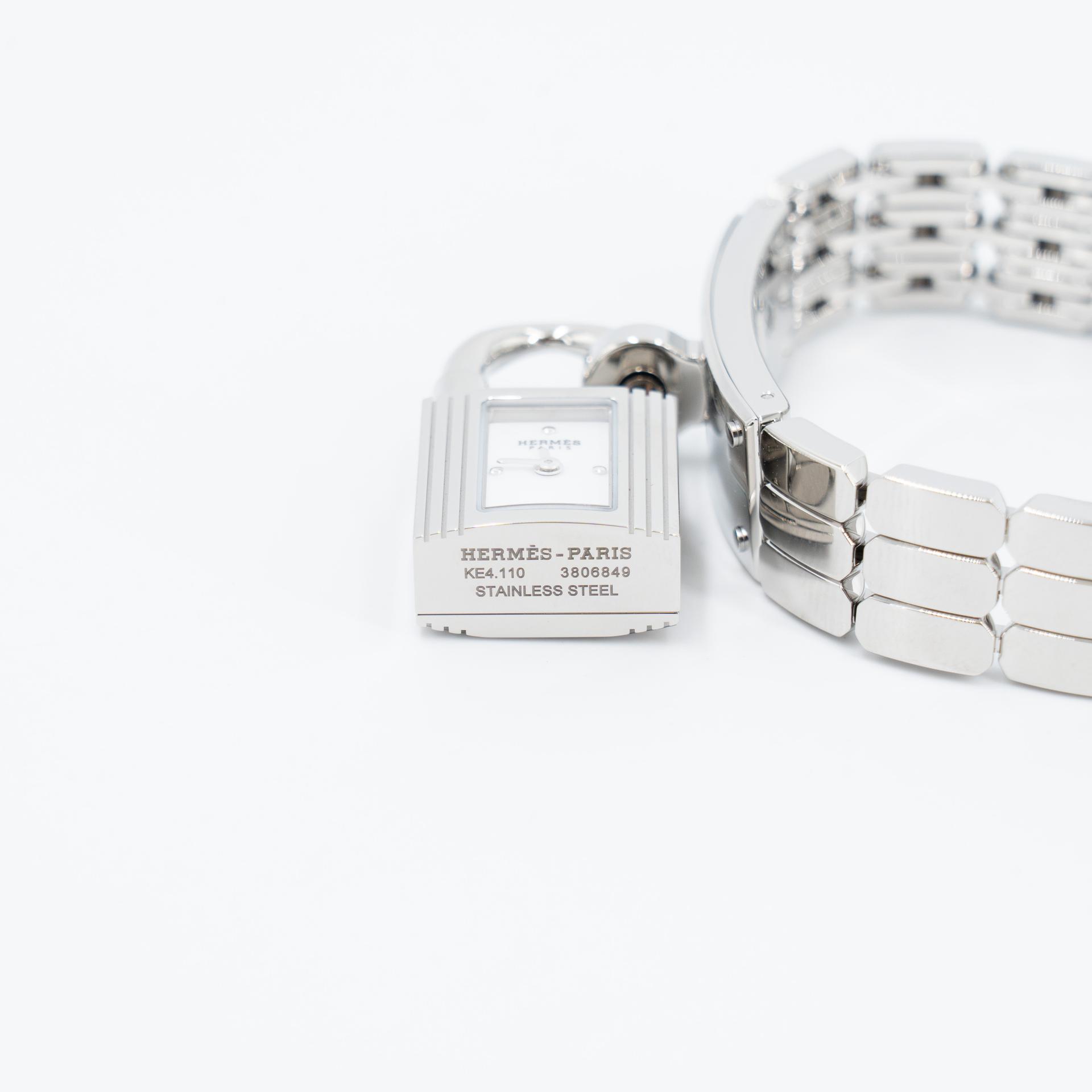Brand New ( Rank N ) HERMÈS Kelly Watch Mini 16mm Silver Stainless steel - 10