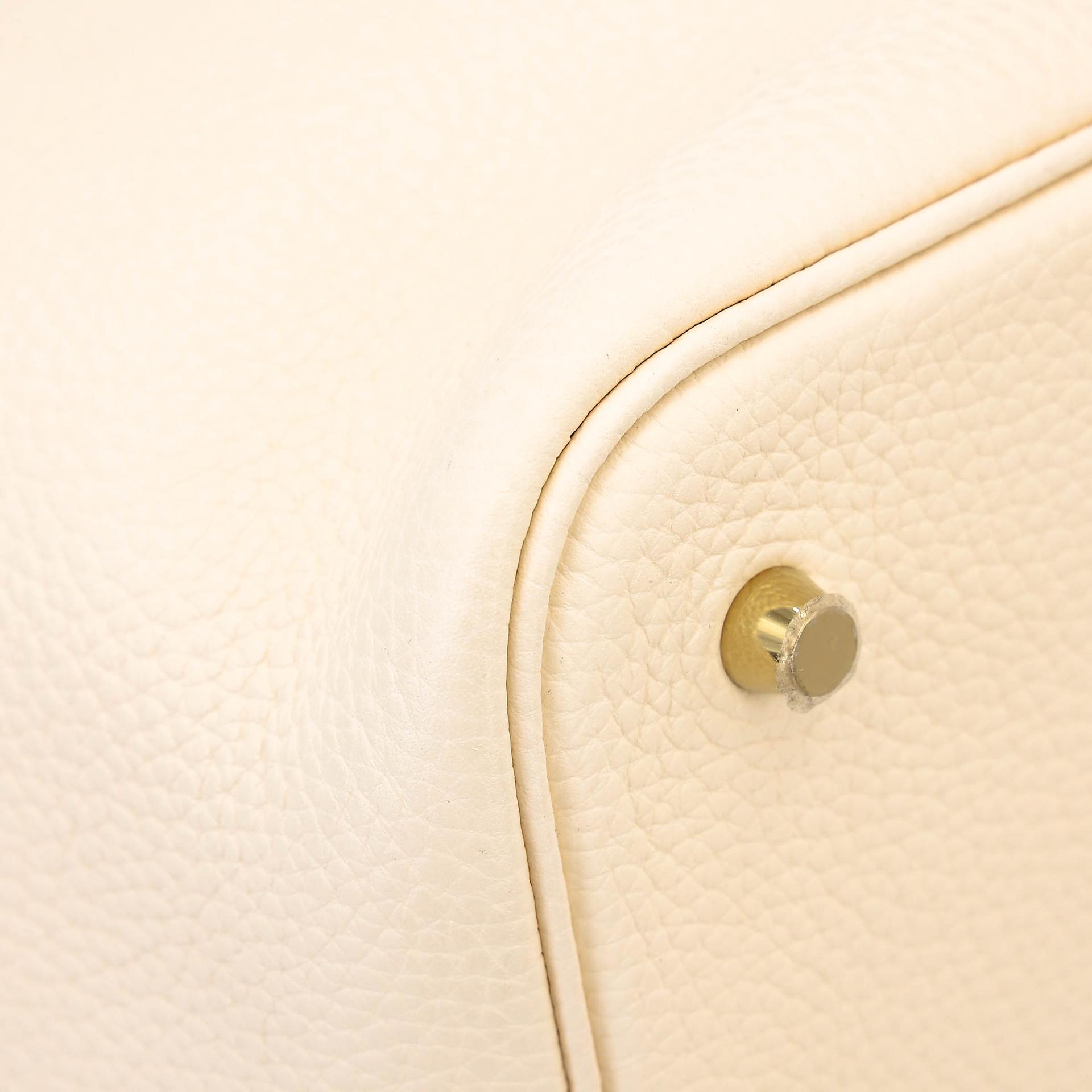SA超美品 HERMÈS 愛馬仕 Picotin 菜籃子 MM 22 I2 奶油白 Nata Clemence小牛皮 金扣 Z刻 2021年 - 10
