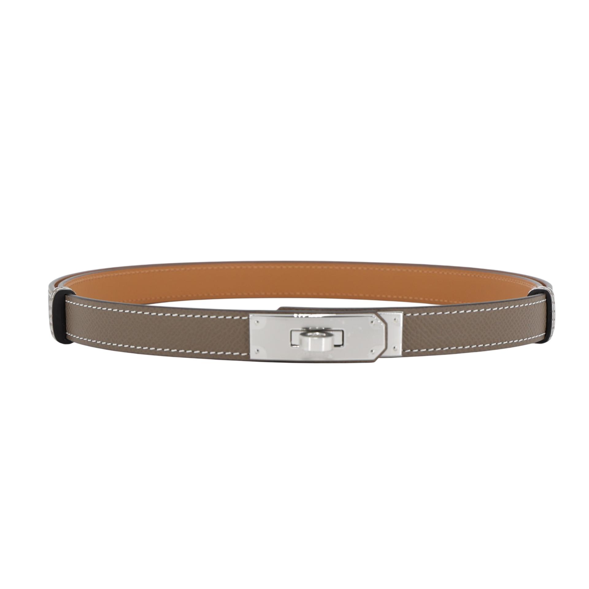 ランク N 新品 HERMÈS エルメス ケリーベルト エトゥープ (18) エプソン シルバー金具 G刻印 (2026) - 1