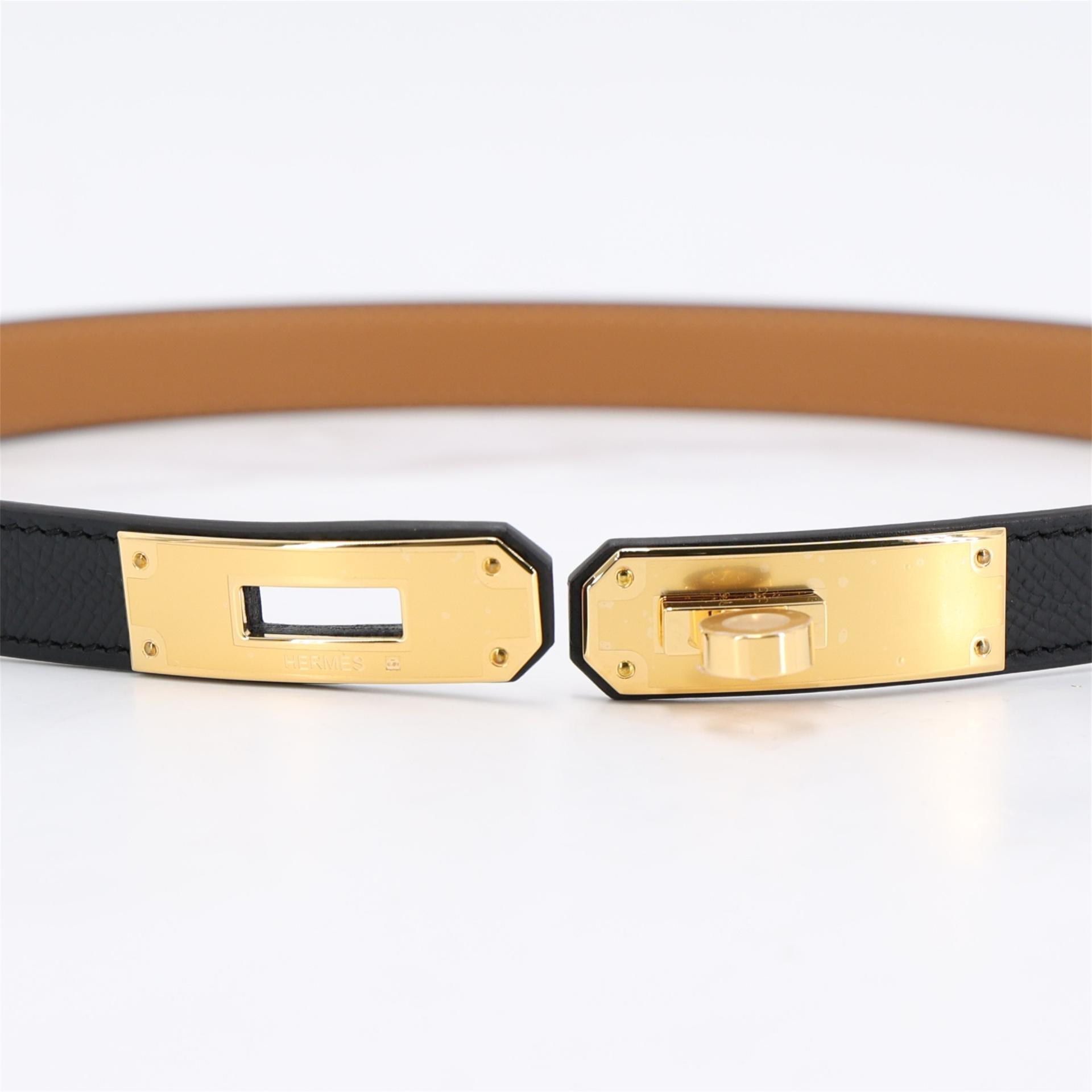 ランク N 新品 HERMÈS エルメス ケリーベルト ブラック (89) エプソン ゴールド金具 K刻印 (2025) - 6