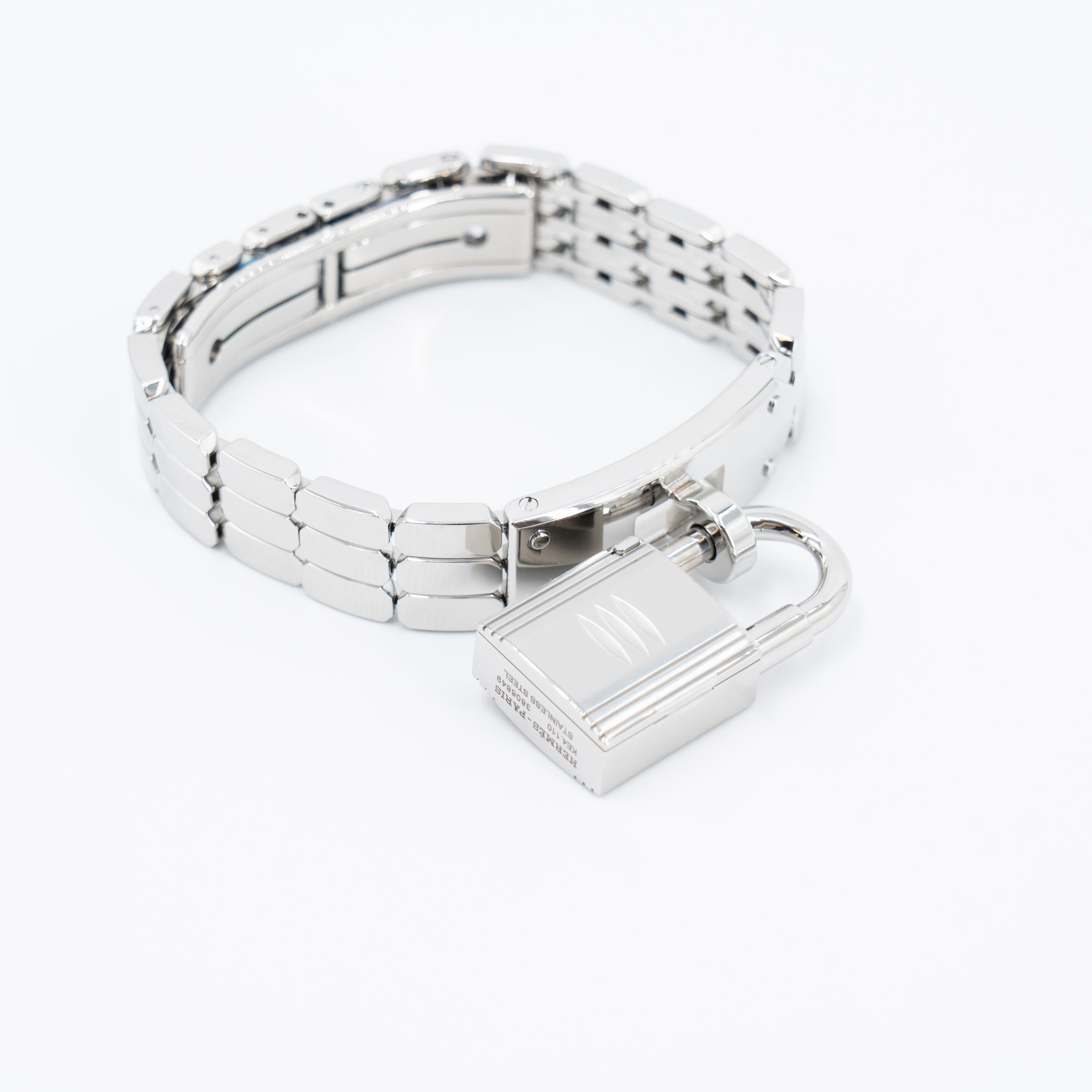Brand New ( Rank N ) HERMÈS Kelly Watch Mini 16mm Silver Stainless steel - 11