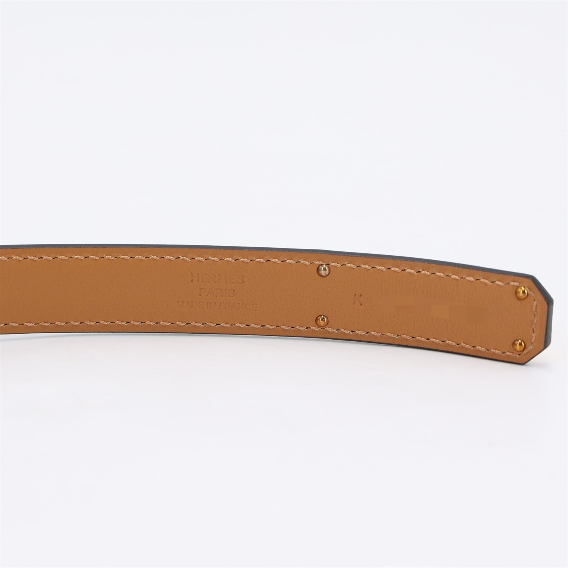 ランク N 新品 HERMÈS エルメス ケリーベルト ブラック (89) エプソン ゴールド金具 K刻印 (2025) - 7
