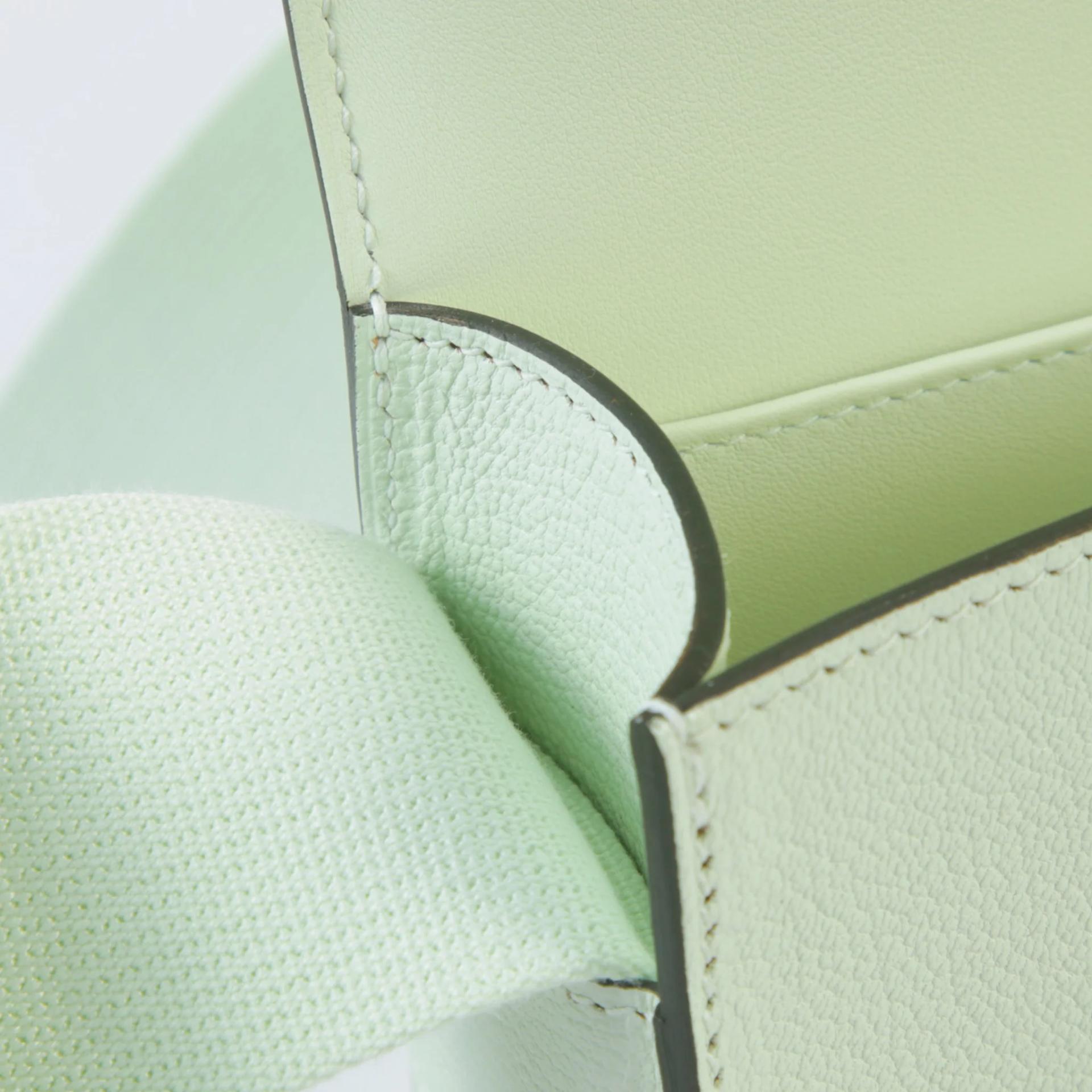 Unused ( Rank NS ) HERMÈS Geta Vert Fizz (0S) Chevre Gold hardware B (2023) - 12
