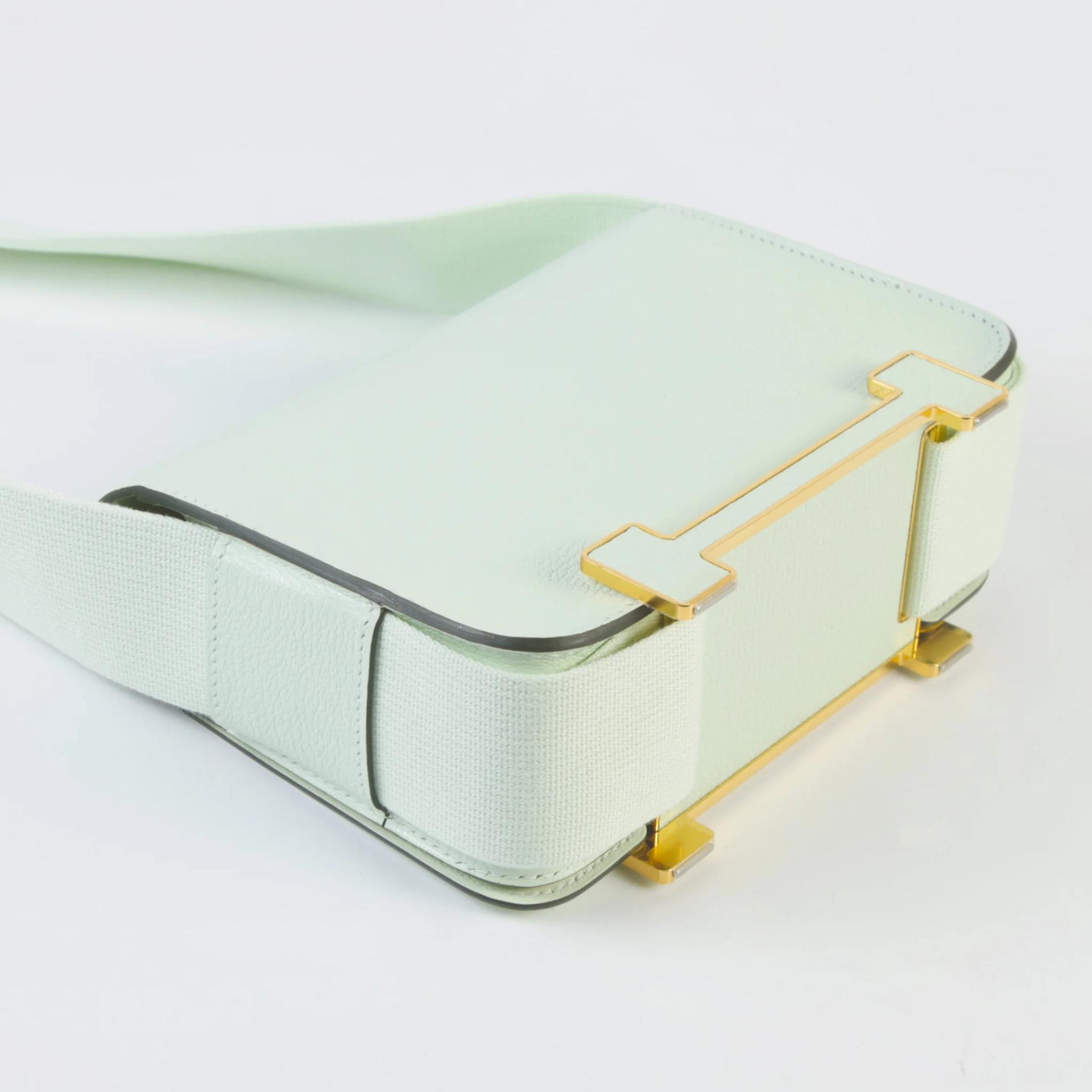 Unused ( Rank NS ) HERMÈS Geta Vert Fizz (0S) Chevre Gold hardware B (2023) - 6