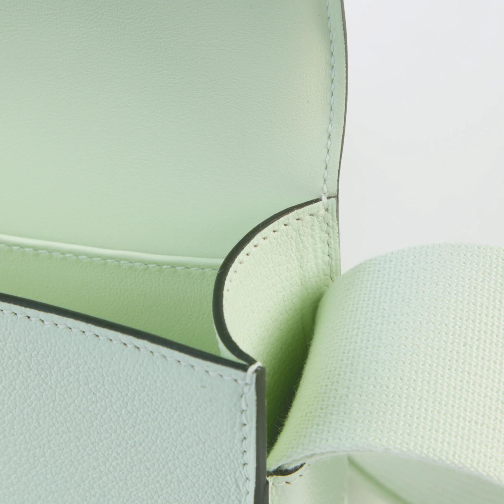 Unused ( Rank NS ) HERMÈS Geta Vert Fizz (0S) Chevre Gold hardware B (2023) - 11