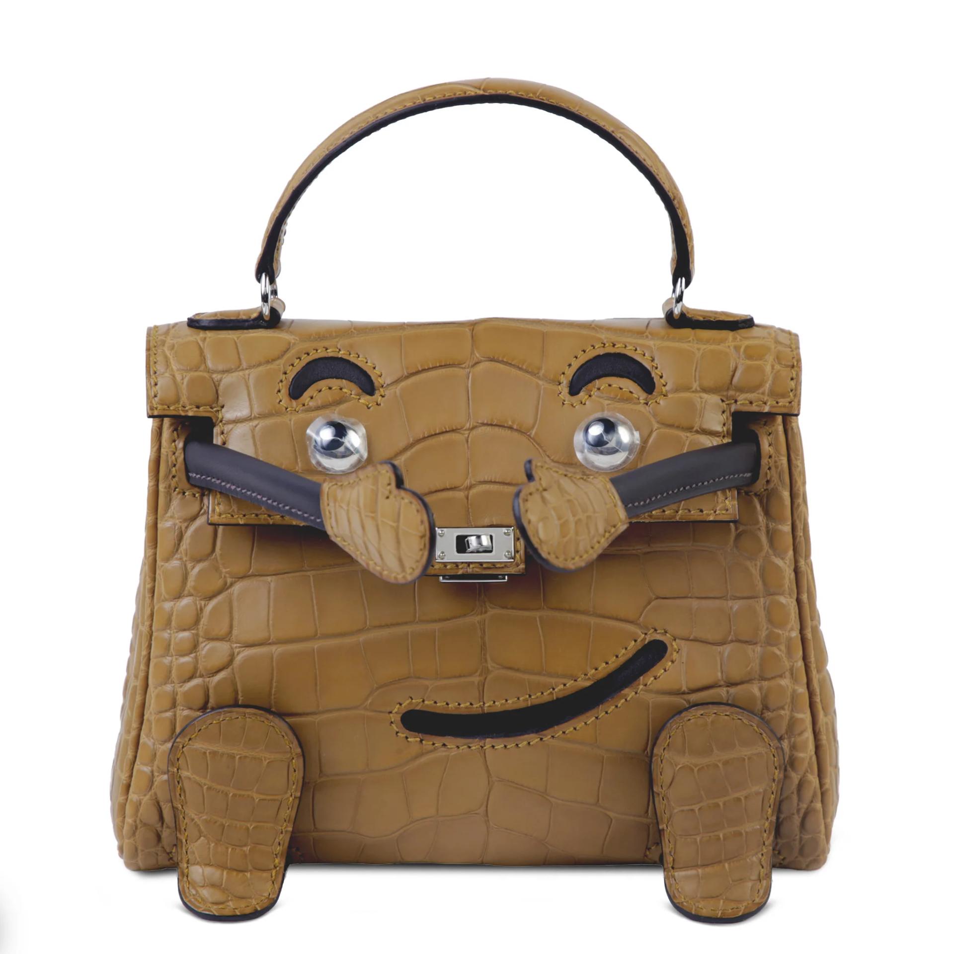全新 HERMÈS 愛馬仕 Kelly Doll 2H 大地色 Kraft □ 短吻鱷 霧面 銀扣 K刻 2025年 - 1