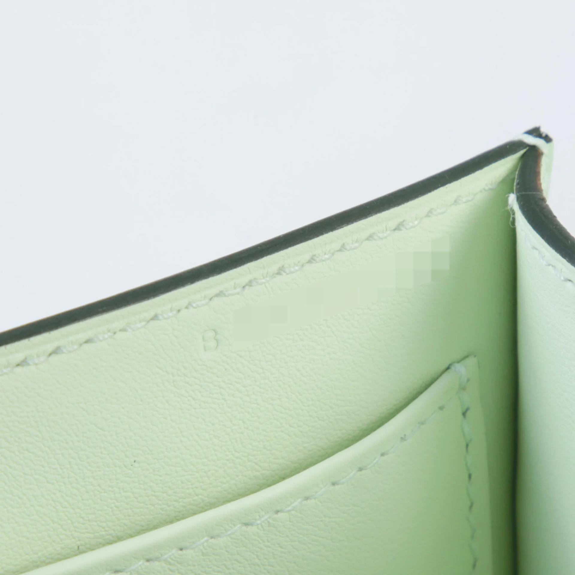 Unused ( Rank NS ) HERMÈS Geta Vert Fizz (0S) Chevre Gold hardware B (2023) - 13