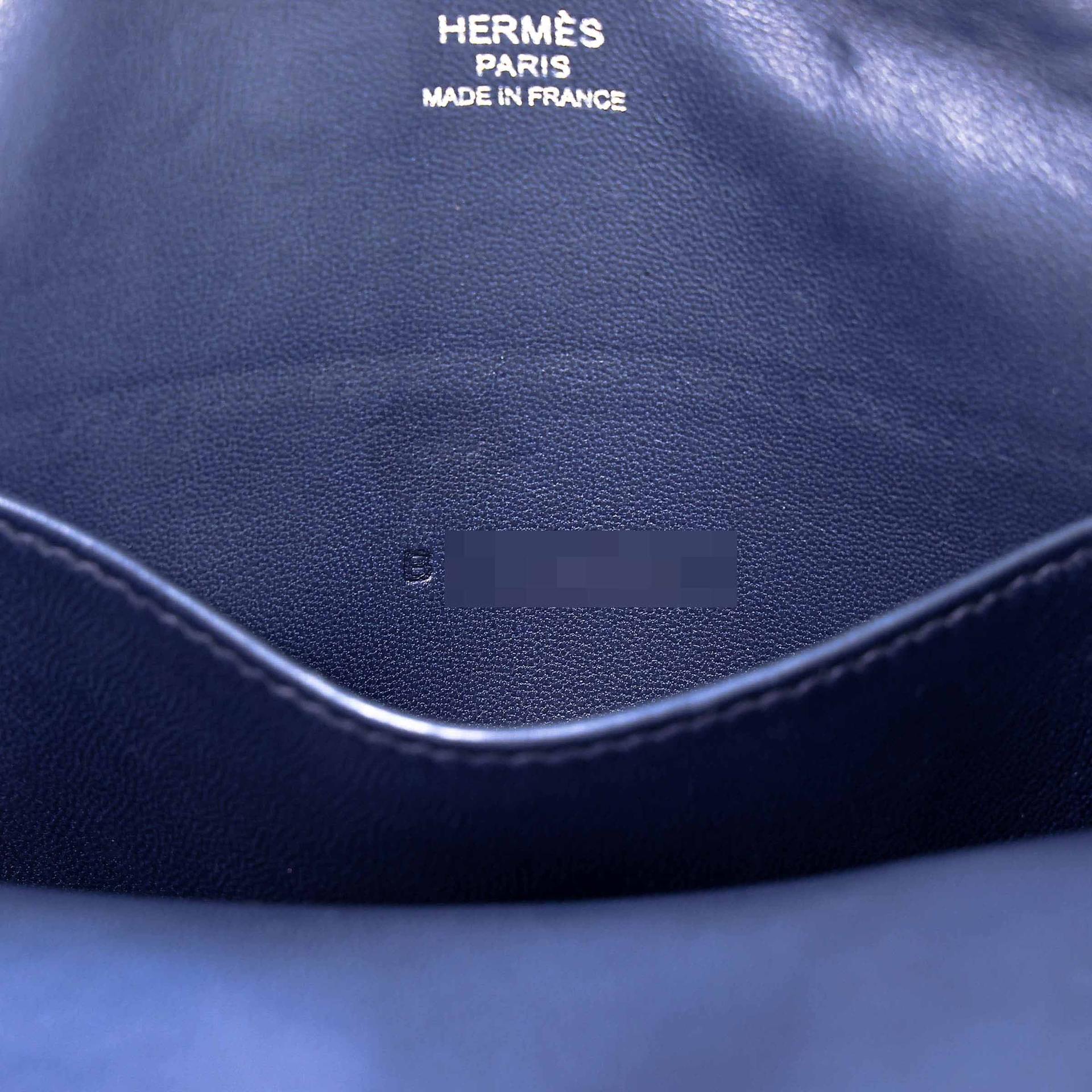 中古AB HERMÈS 愛馬仕 Mini Bolide 1923 7U 深海藍 Navy Chevre Mysore山羊皮 銀扣 B刻 2023年 - 18