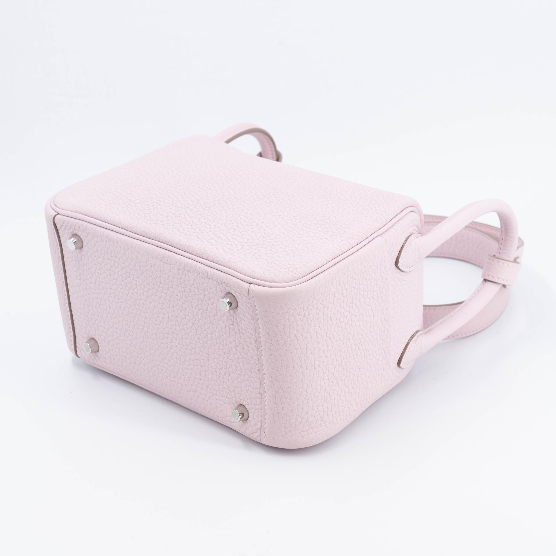 ランク SA HERMÈS エルメス ミニリンディ ヴェルソ モーヴペール (09) グリスパル (M4) トリヨン シルバー金具 W刻印 (2024) - 6
