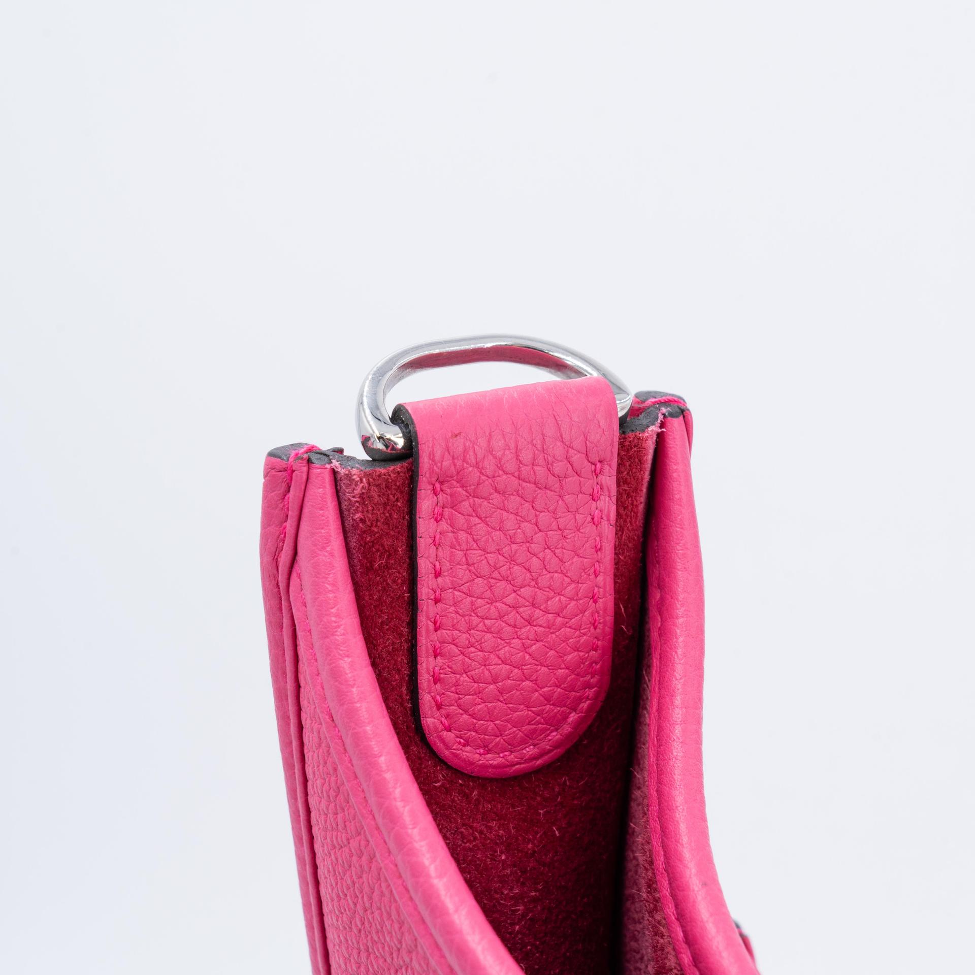 Excellent ( Rank SA ) HERMÈS Evelyne 29 Rose Shocking (5R) Clemence Palladium hardware U (2022) - 9