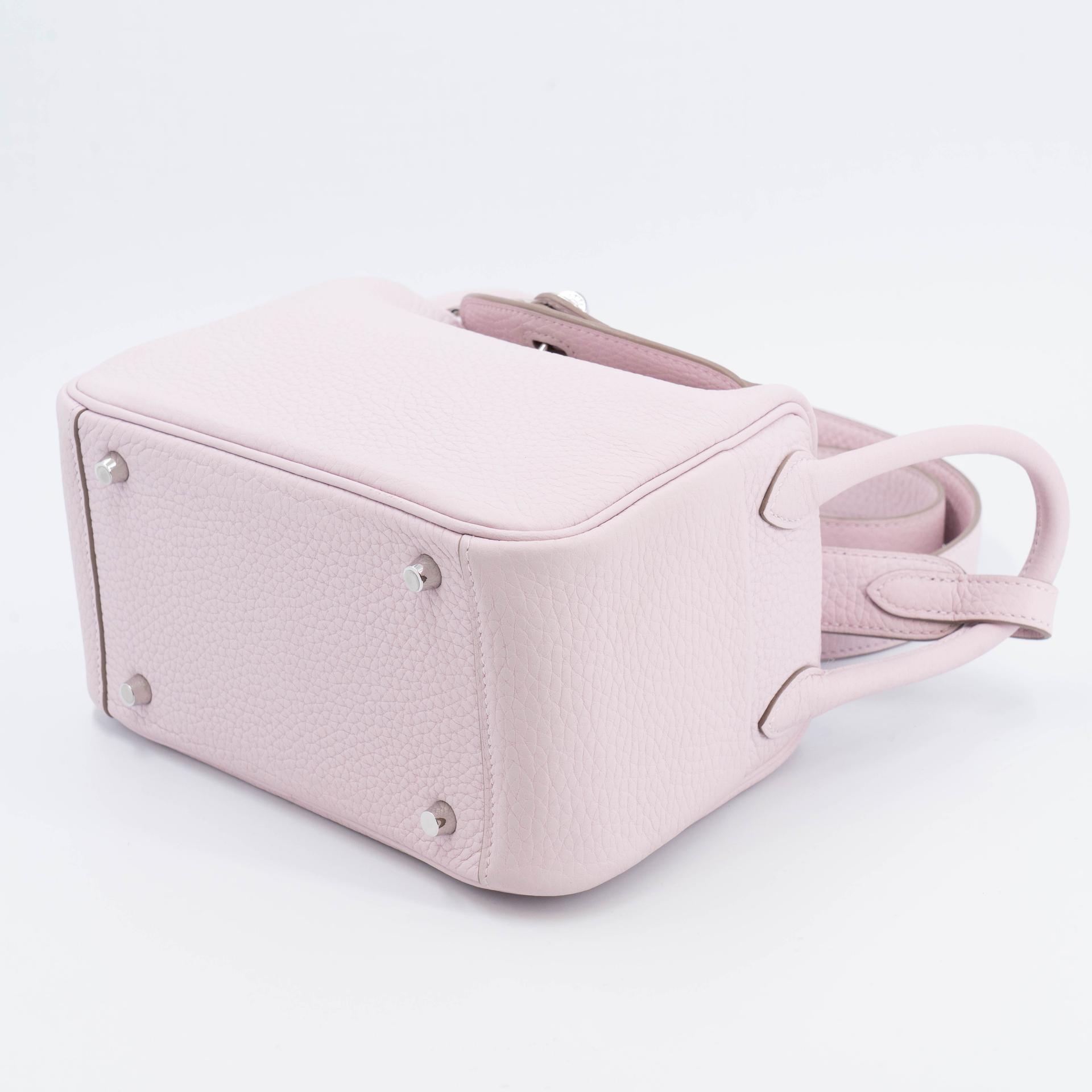 ランク SA HERMÈS エルメス ミニリンディ ヴェルソ モーヴペール (09) グリスパル (M4) トリヨン シルバー金具 W刻印 (2024) - 5