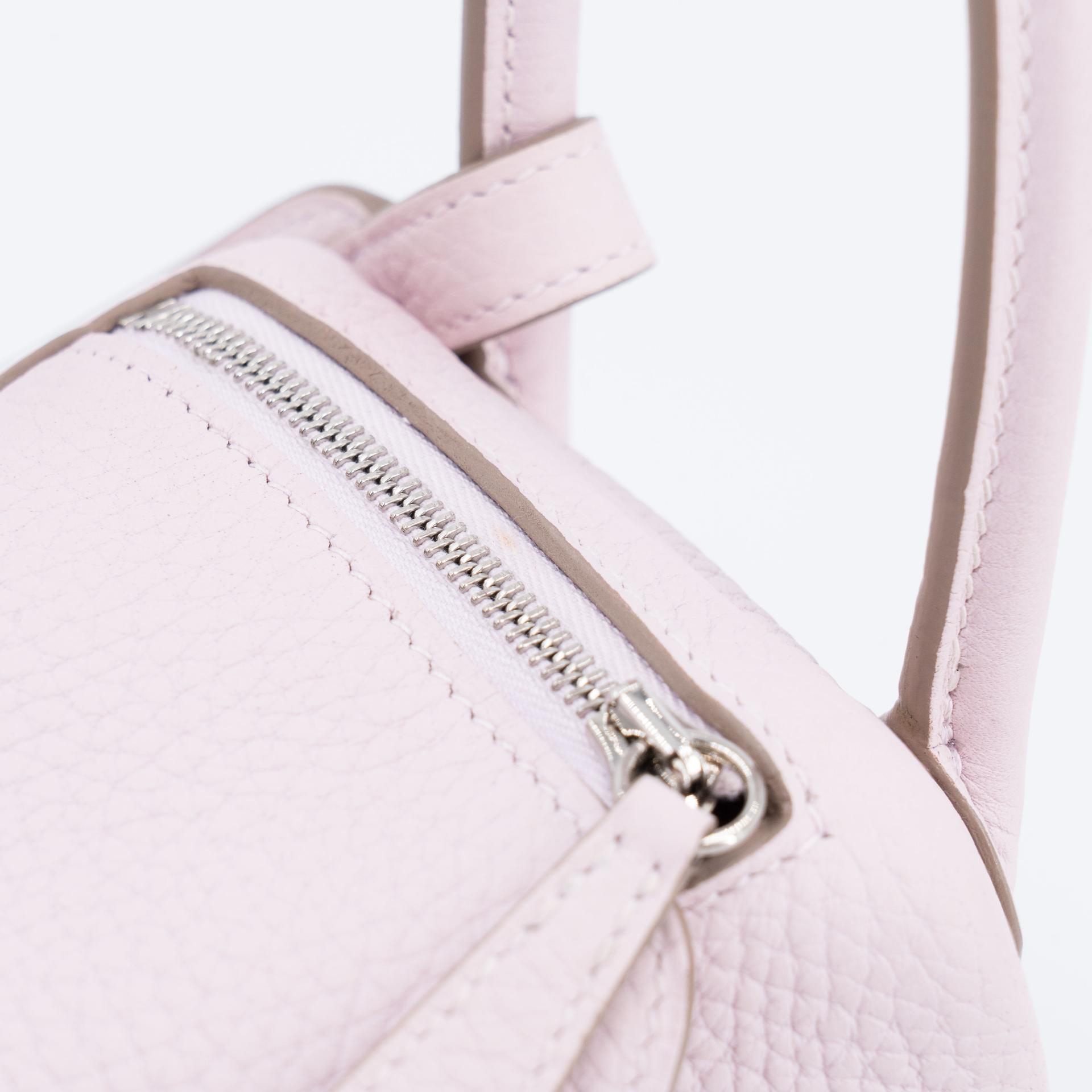 ランク SA HERMÈS エルメス ミニリンディ ヴェルソ モーヴペール (09) グリスパル (M4) トリヨン シルバー金具 W刻印 (2024) - 12