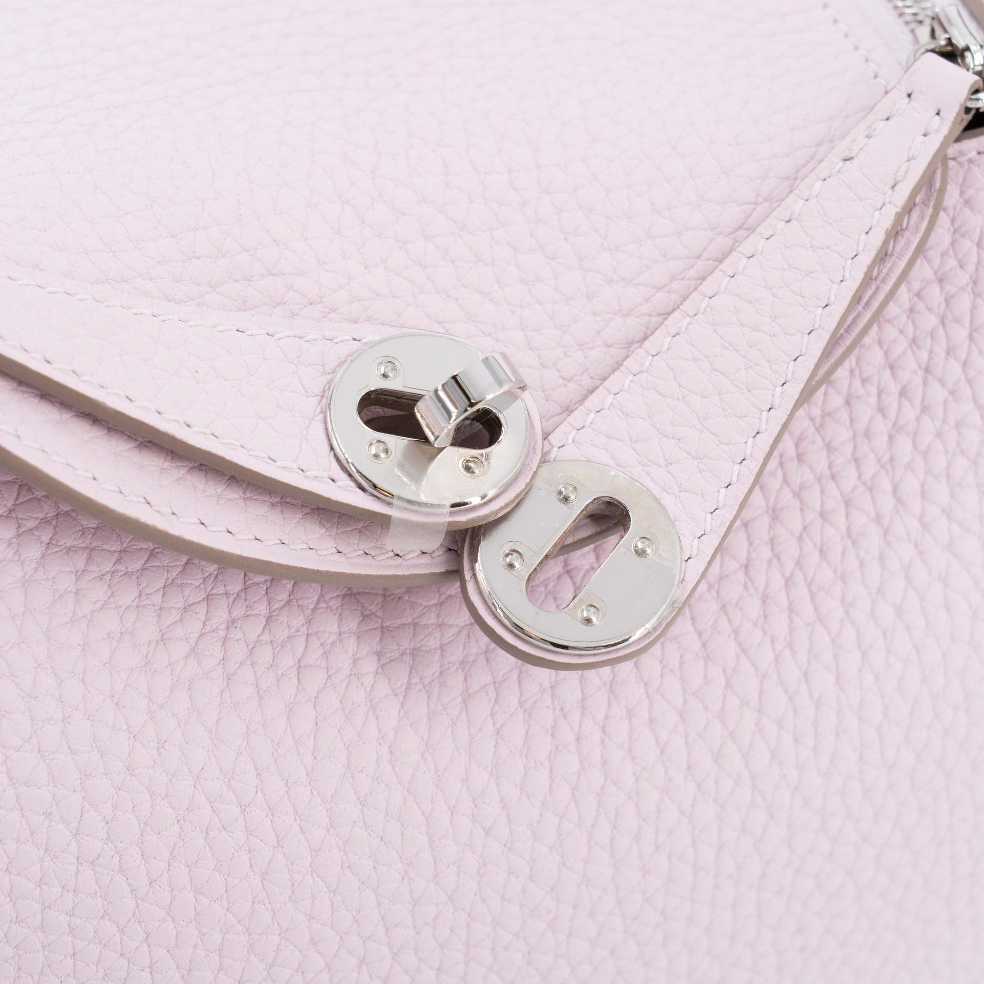 ランク SA HERMÈS エルメス ミニリンディ ヴェルソ モーヴペール (09) グリスパル (M4) トリヨン シルバー金具 W刻印 (2024) - 13