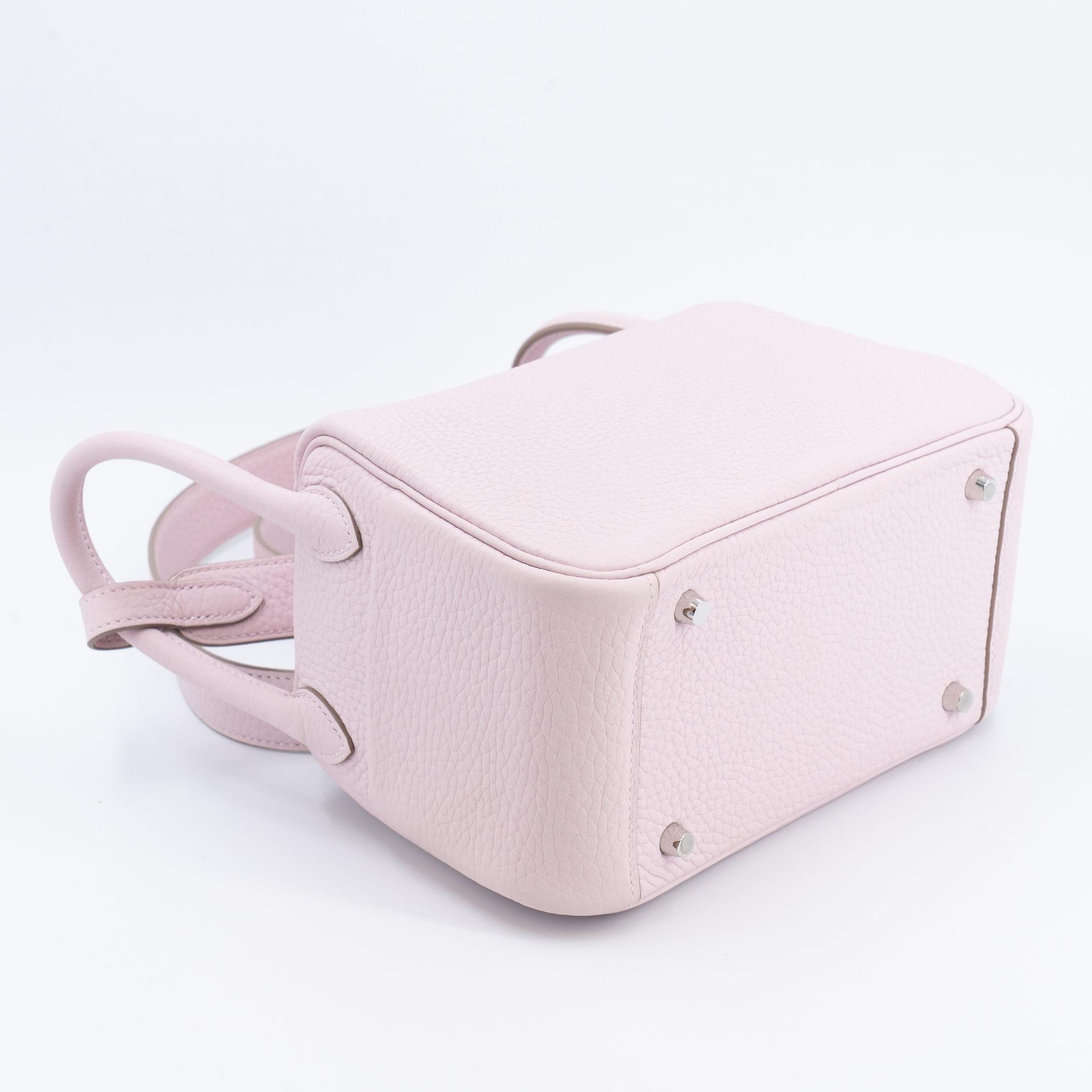 ランク SA HERMÈS エルメス ミニリンディ ヴェルソ モーヴペール (09) グリスパル (M4) トリヨン シルバー金具 W刻印 (2024) - 7
