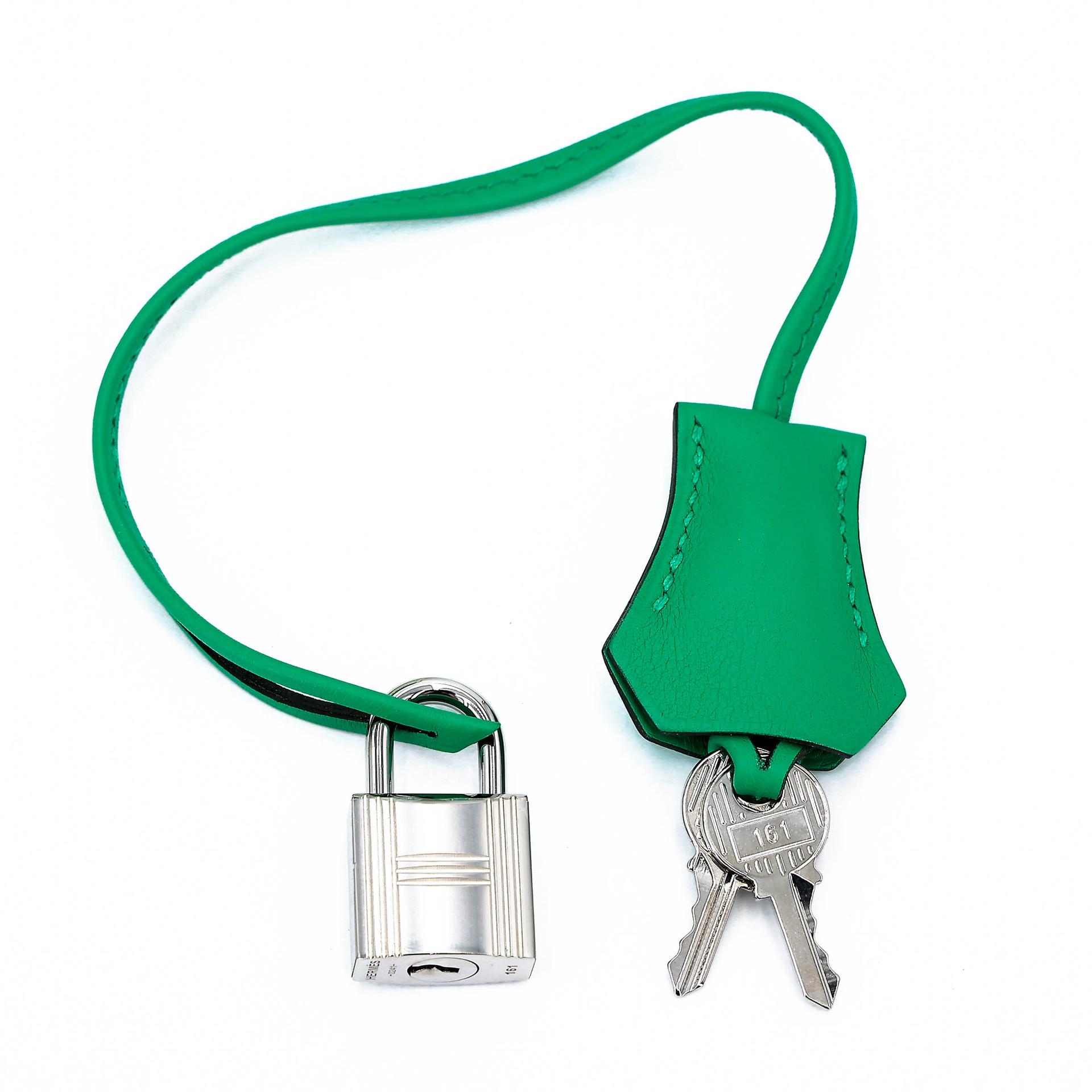Excellent ( Rank SA ) HERMÈS Limited Edition Birkin 35 Fray Fray Menthe (6W) Swift Canvas Palladium hardware Z (2021) - 19