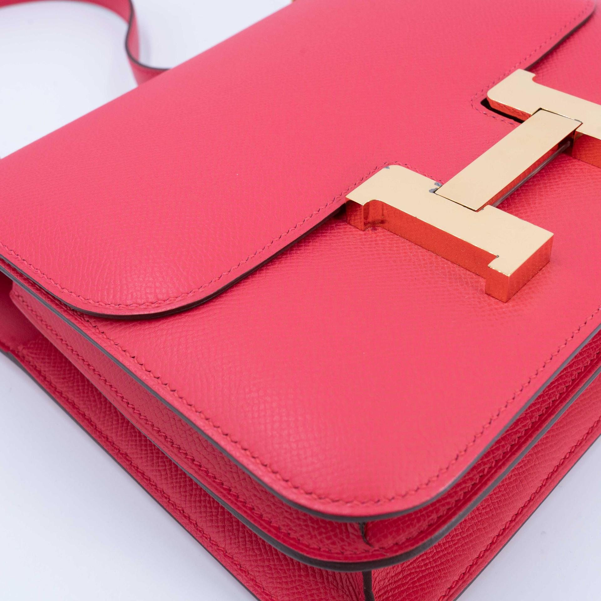Very Good ( Rank A) HERMÈS Constance 24 Rose Extreme (I6) Epsom Gold hardware D (2019) - 9