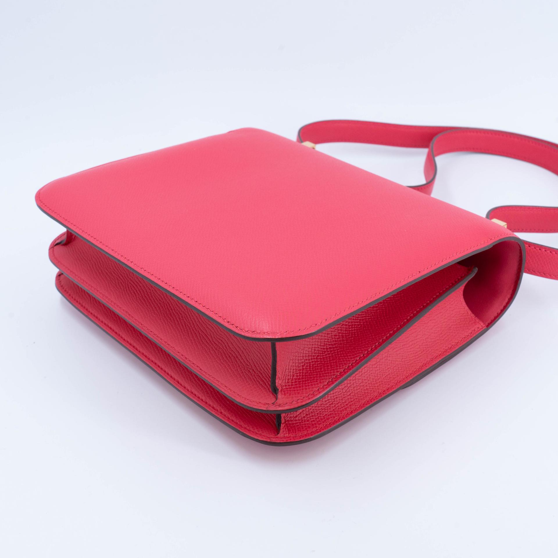 Very Good ( Rank A) HERMÈS Constance 24 Rose Extreme (I6) Epsom Gold hardware D (2019) - 6