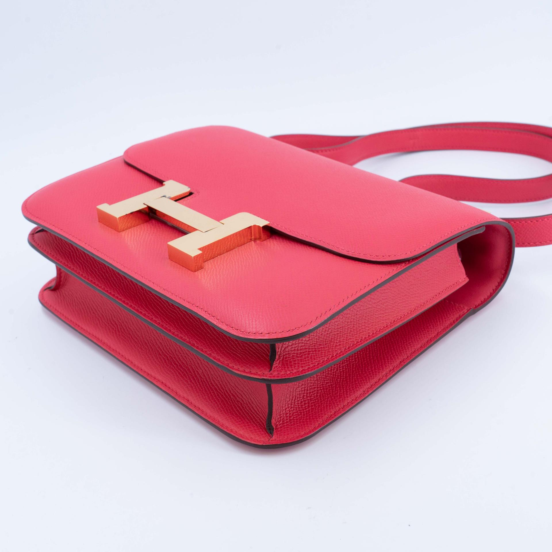 Very Good ( Rank A) HERMÈS Constance 24 Rose Extreme (I6) Epsom Gold hardware D (2019) - 5