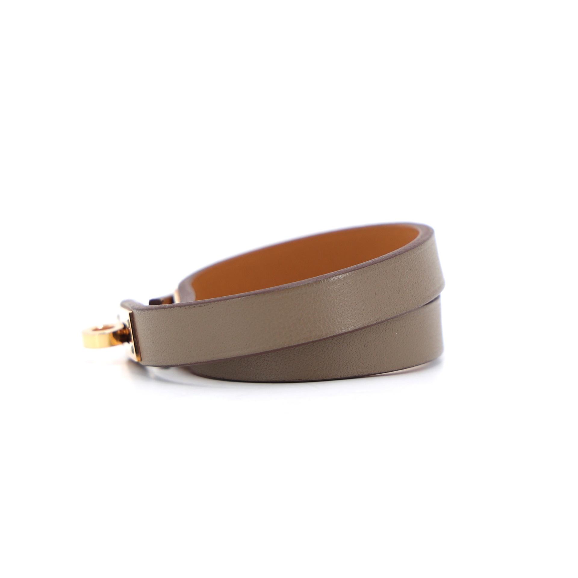 Mini Kelly Double Tour bracelet Etoupe (18)