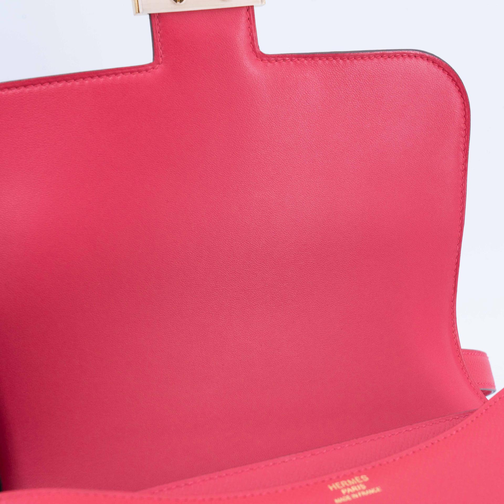 Very Good ( Rank A) HERMÈS Constance 24 Rose Extreme (I6) Epsom Gold hardware D (2019) - 14
