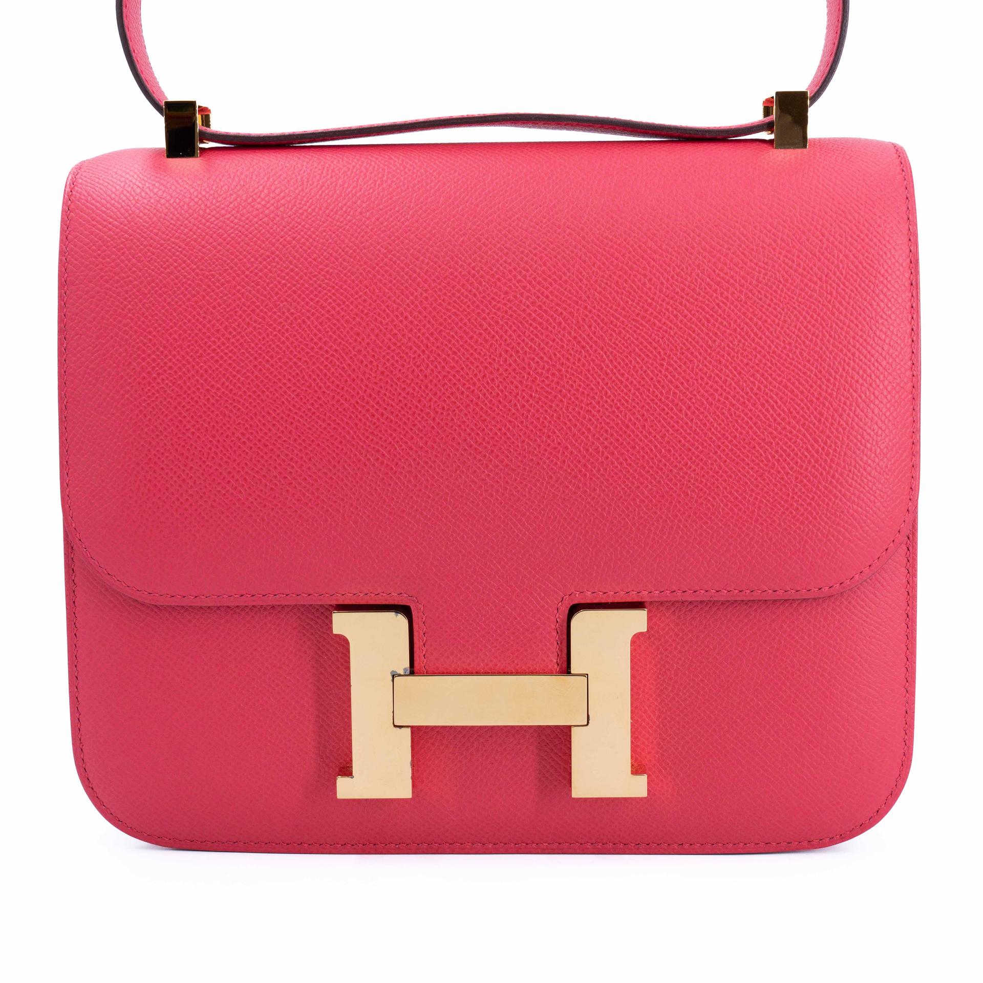 Very Good ( Rank A) HERMÈS Constance 24 Rose Extreme (I6) Epsom Gold hardware D (2019) - 1