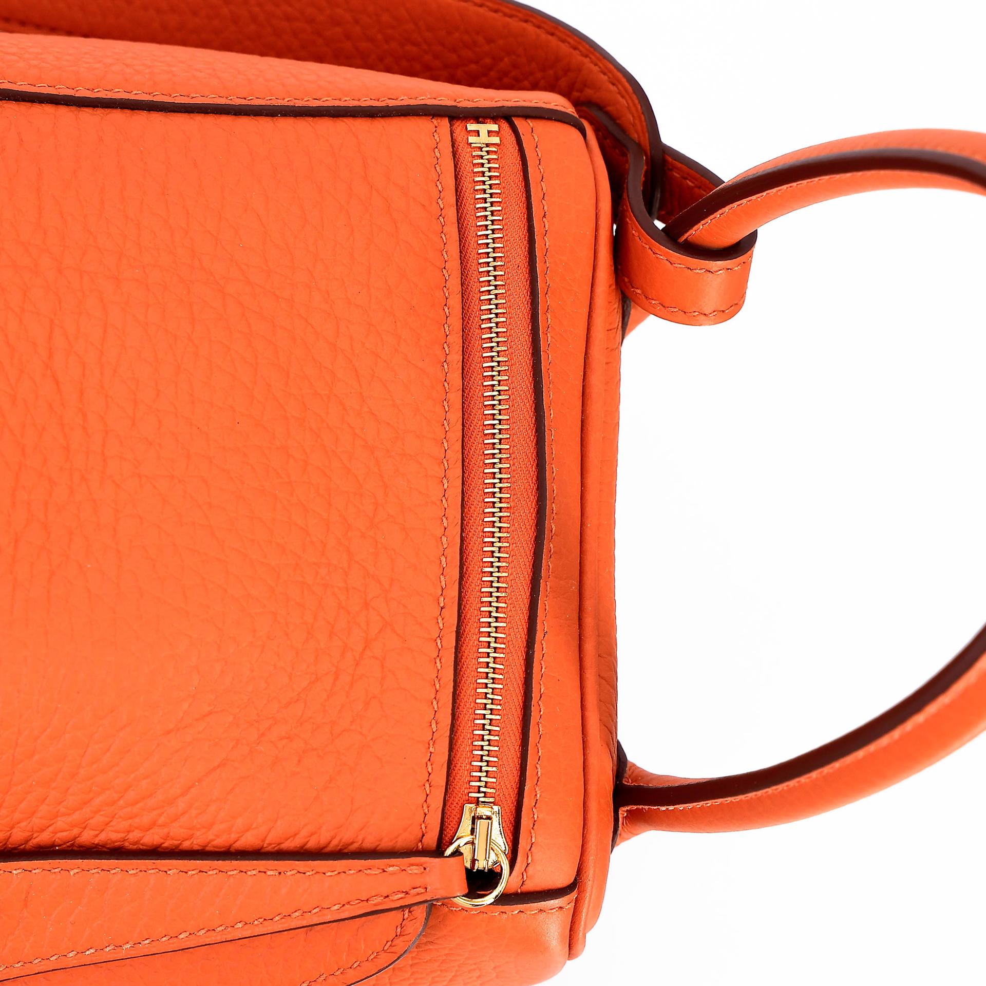 ランク NS 未使用品 HERMÈS エルメス リンディ26 オレンジ (93) トリヨン ゴールド金具 B刻印 (2023) - 8