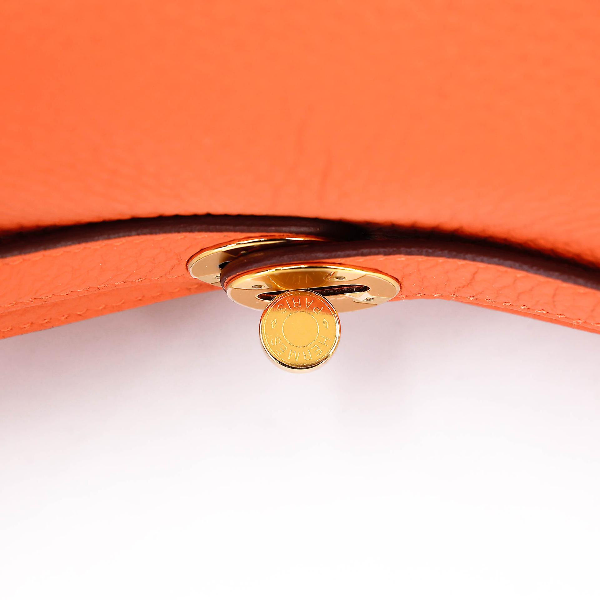 ランク NS 未使用品 HERMÈS エルメス リンディ26 オレンジ (93) トリヨン ゴールド金具 B刻印 (2023) - 11