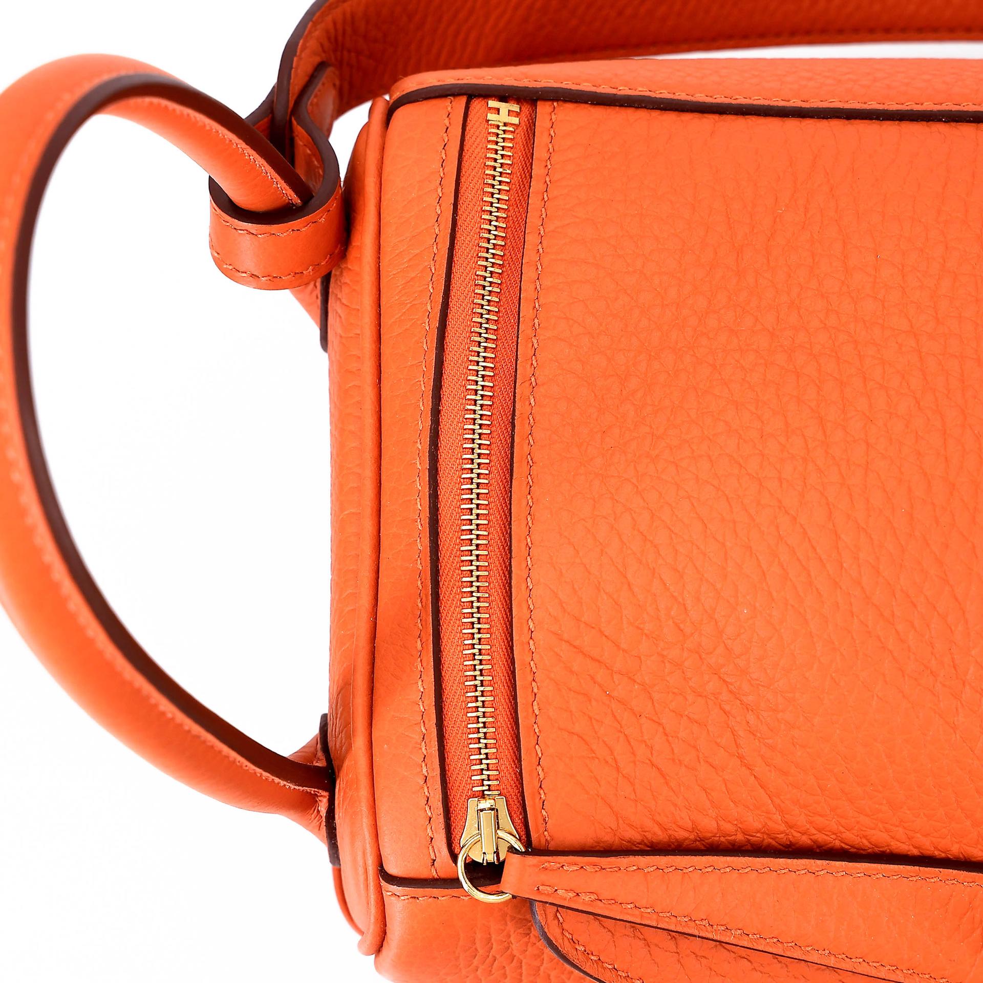 ランク NS 未使用品 HERMÈS エルメス リンディ26 オレンジ (93) トリヨン ゴールド金具 B刻印 (2023) - 9