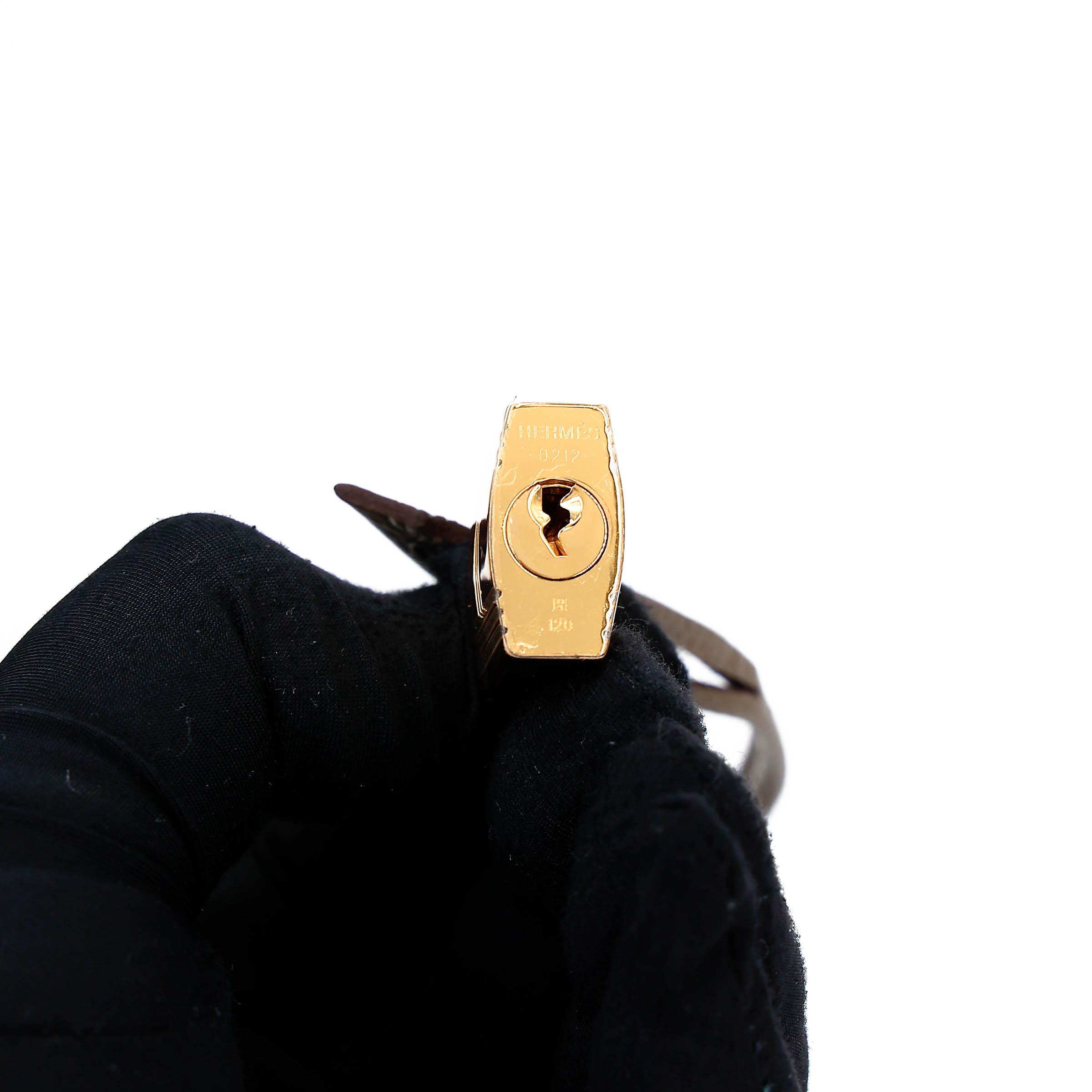 Unused ( Rank NS ) HERMÈS Birkin 25 Sellier Etoupe (18) Epsom Gold hardware U (2022) - 20