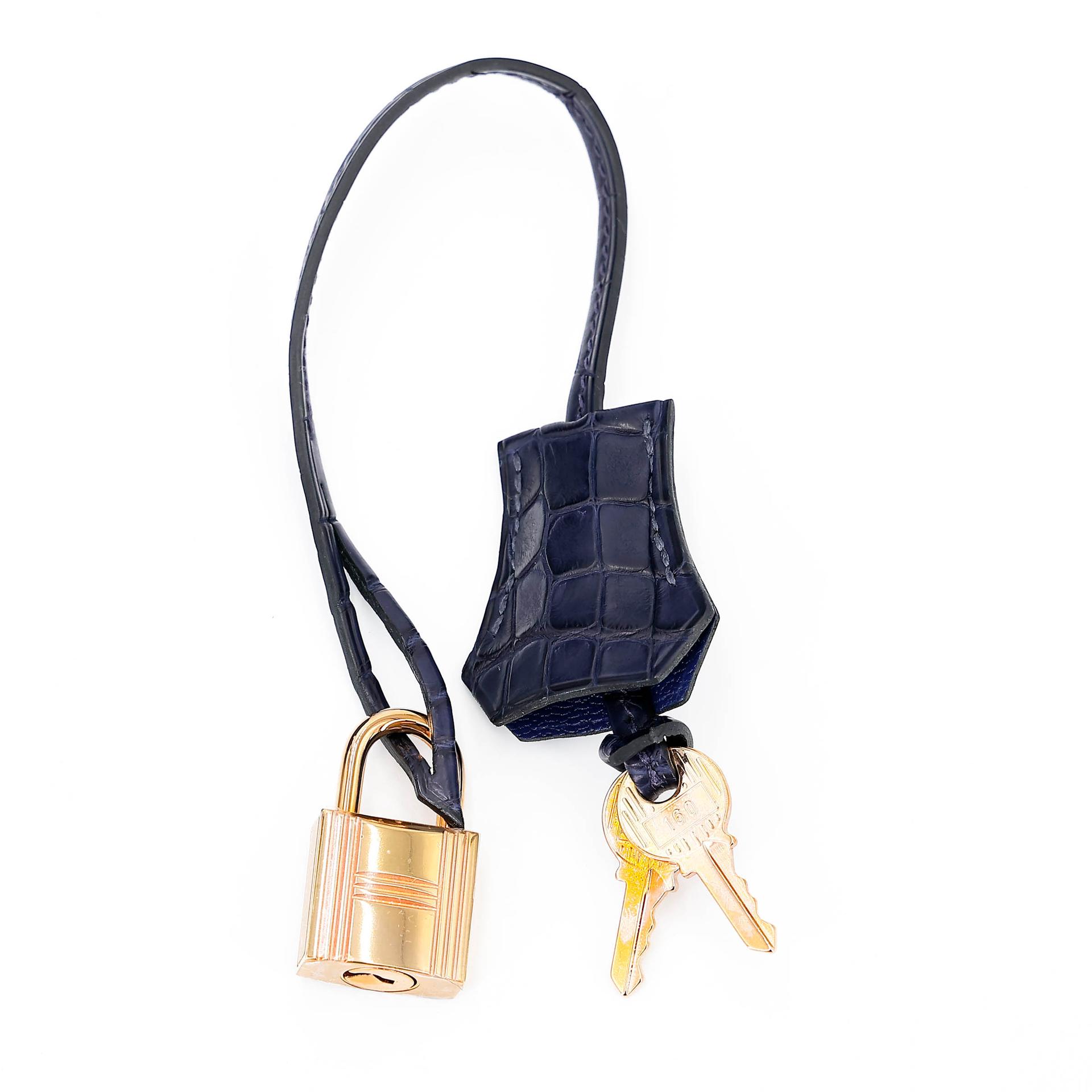 ランク NS 未使用品 HERMÈS エルメス バーキン30 タッチ ブルーサフィール (73) ブルーマリン (78) クロコダイル アリゲーター マット トリヨン ノビーヨ ピンクゴールド金具 C刻印 (2018) - 17
