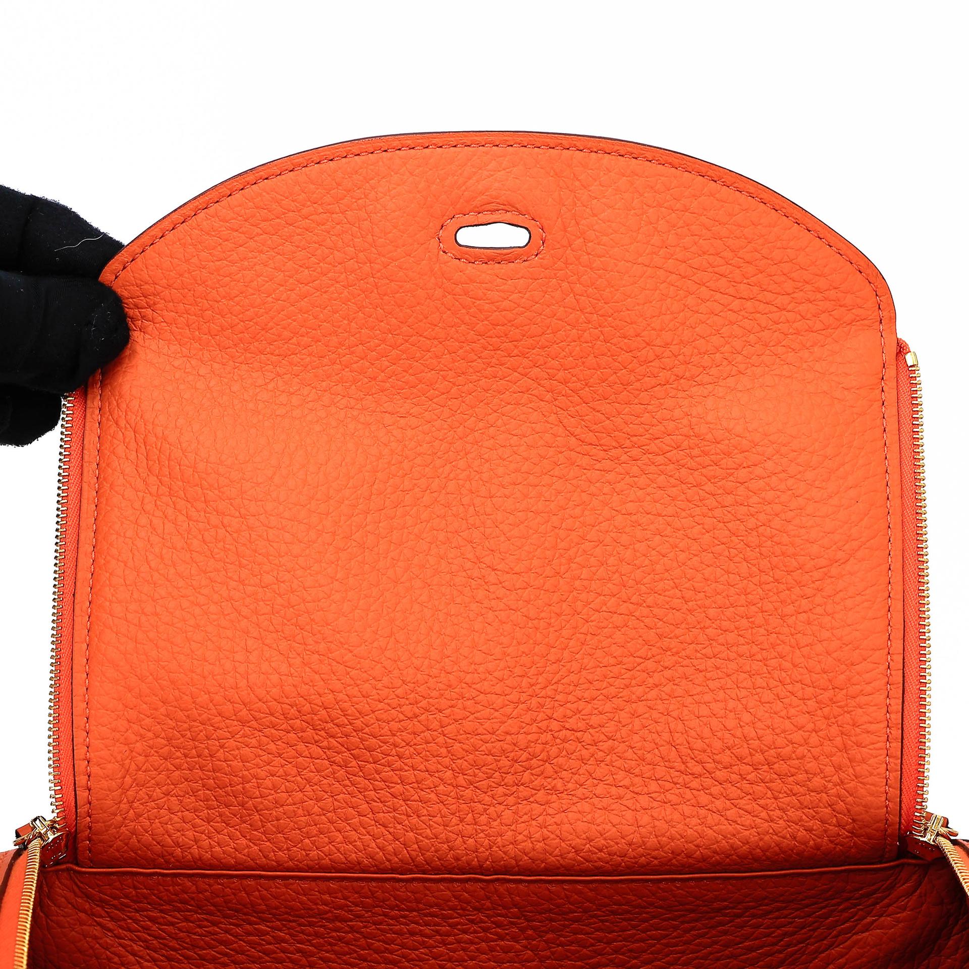 ランク NS 未使用品 HERMÈS エルメス リンディ26 オレンジ (93) トリヨン ゴールド金具 B刻印 (2023) - 13