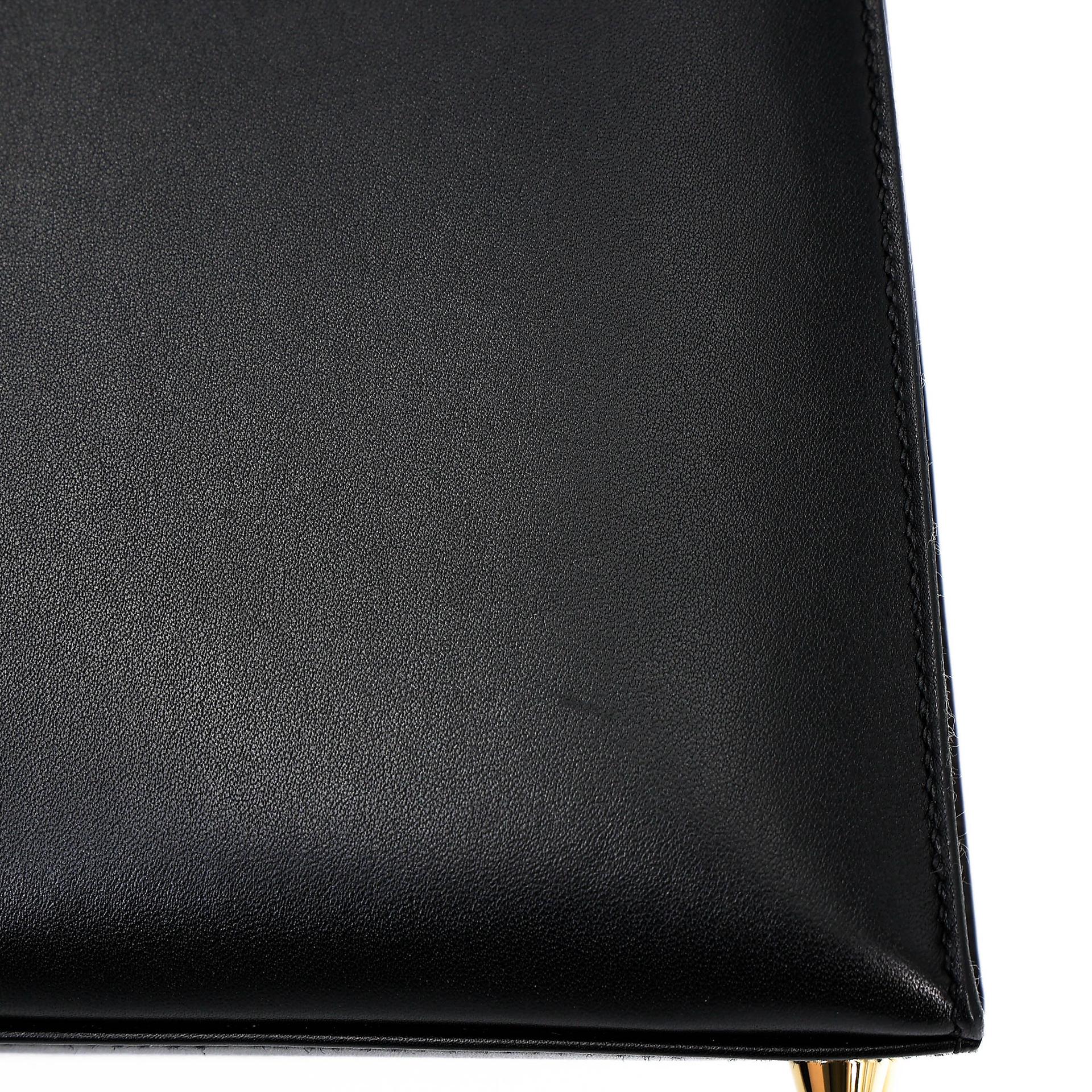 ランク NS 未使用品 HERMÈS エルメス ケリー25 セリエ ブラック (89) タデラクト ゴールド金具 D刻印 (2019) - 10