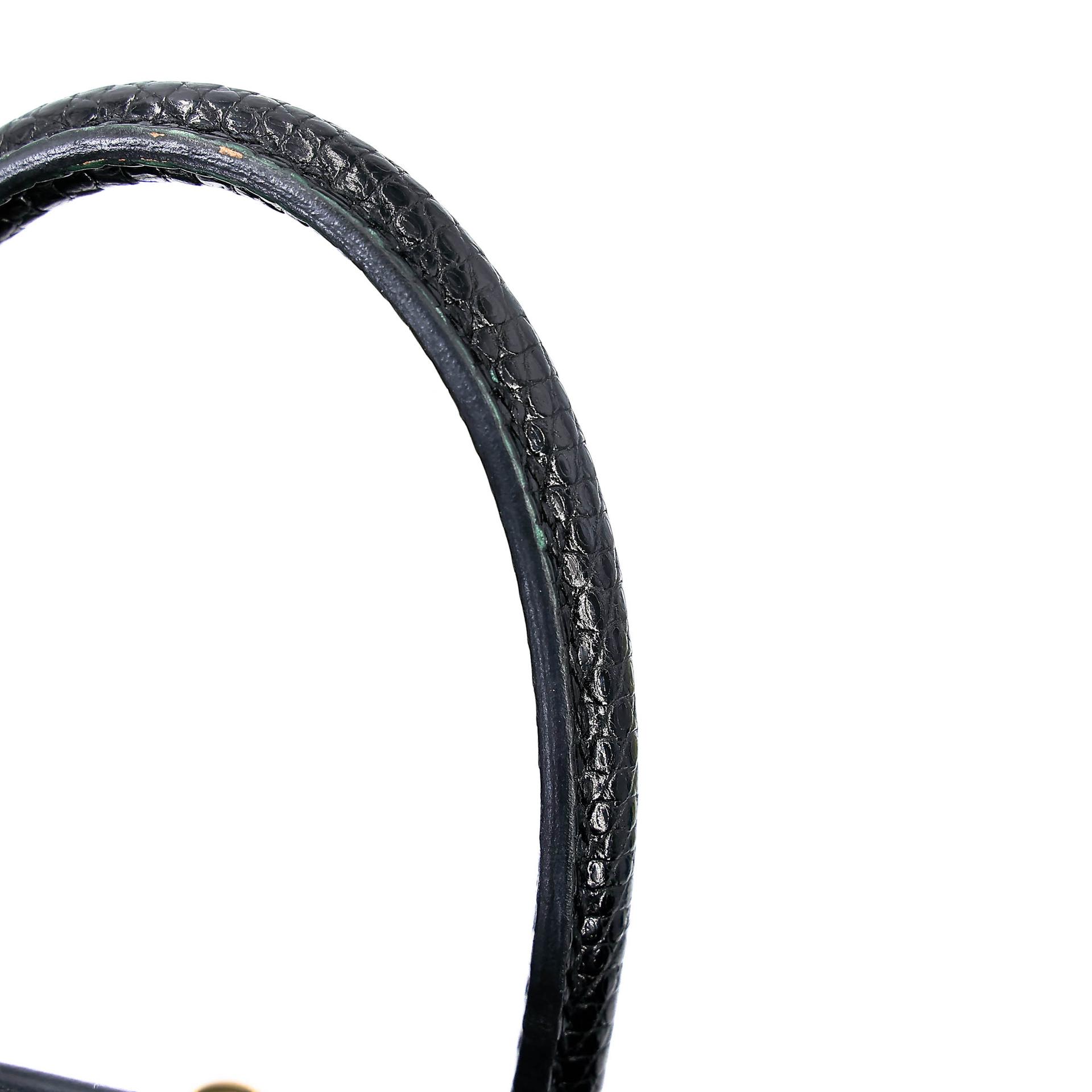 A美品 HERMÈS 愛馬仕 Birkin 25 89 黑色 Noir (Black) 蜥蜴皮 金扣 □N刻 2010年 - 14