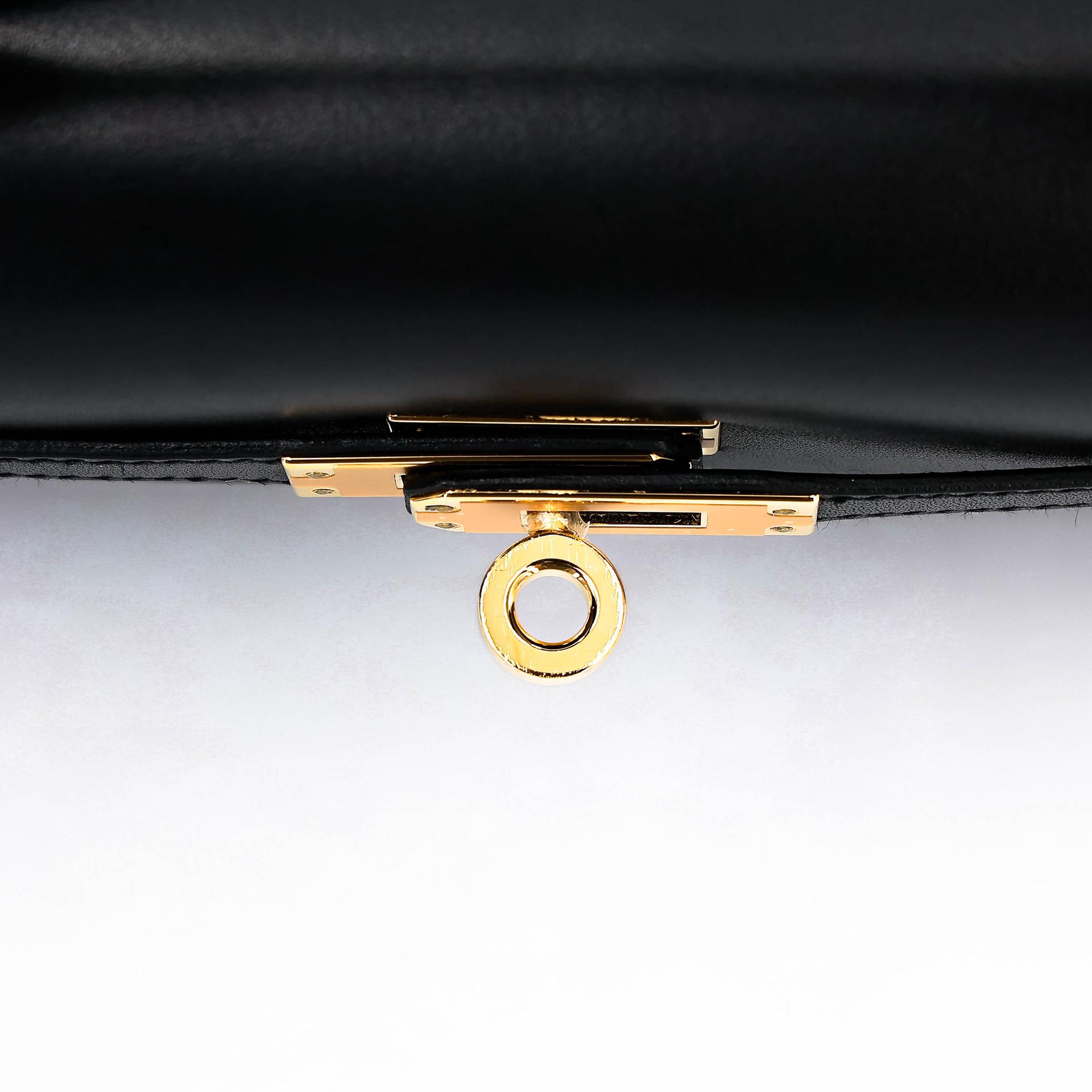 ランク NS 未使用品 HERMÈS エルメス ケリー25 セリエ ブラック (89) タデラクト ゴールド金具 D刻印 (2019) - 12