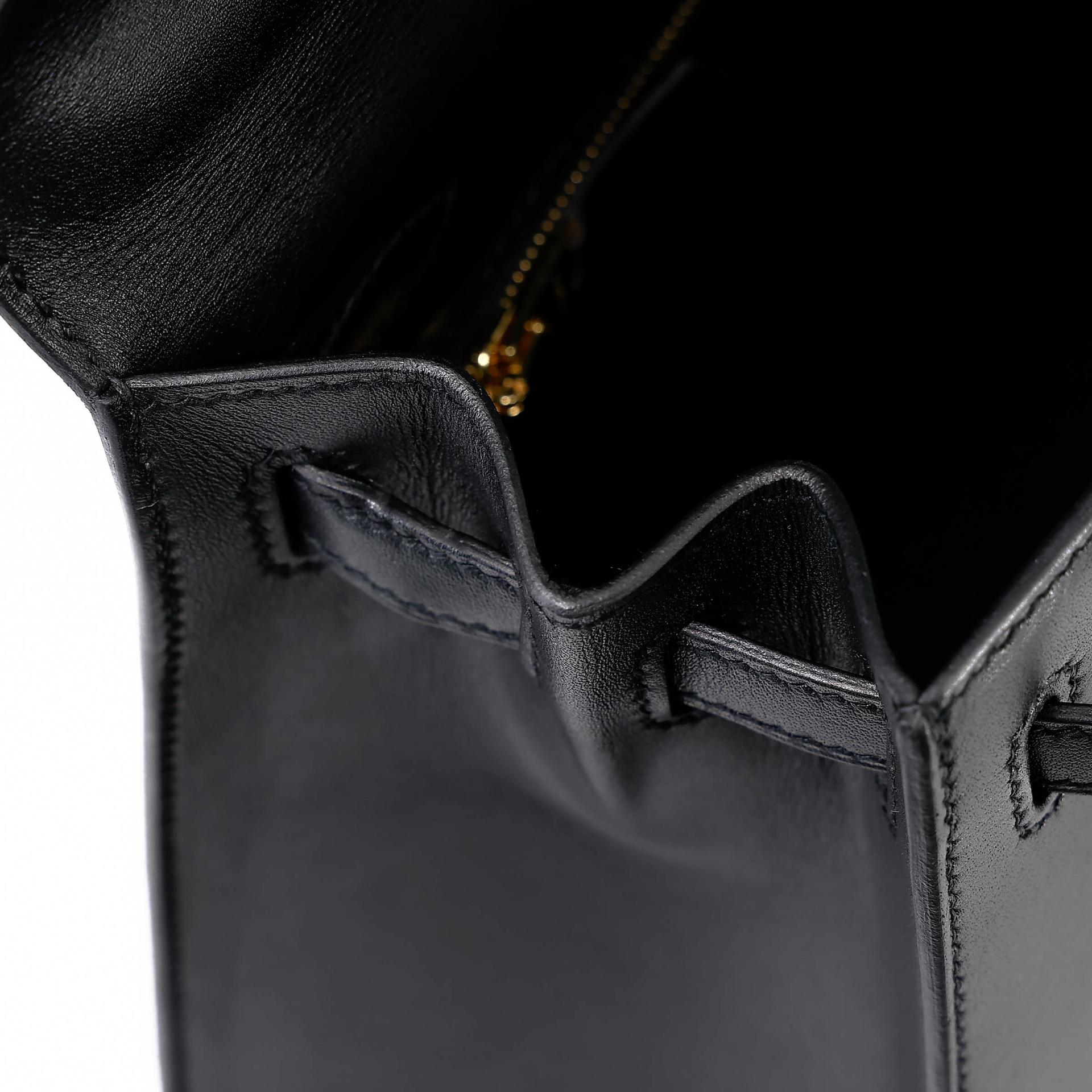 ランク NS 未使用品 HERMÈS エルメス ケリー25 セリエ ブラック (89) タデラクト ゴールド金具 D刻印 (2019) - 21