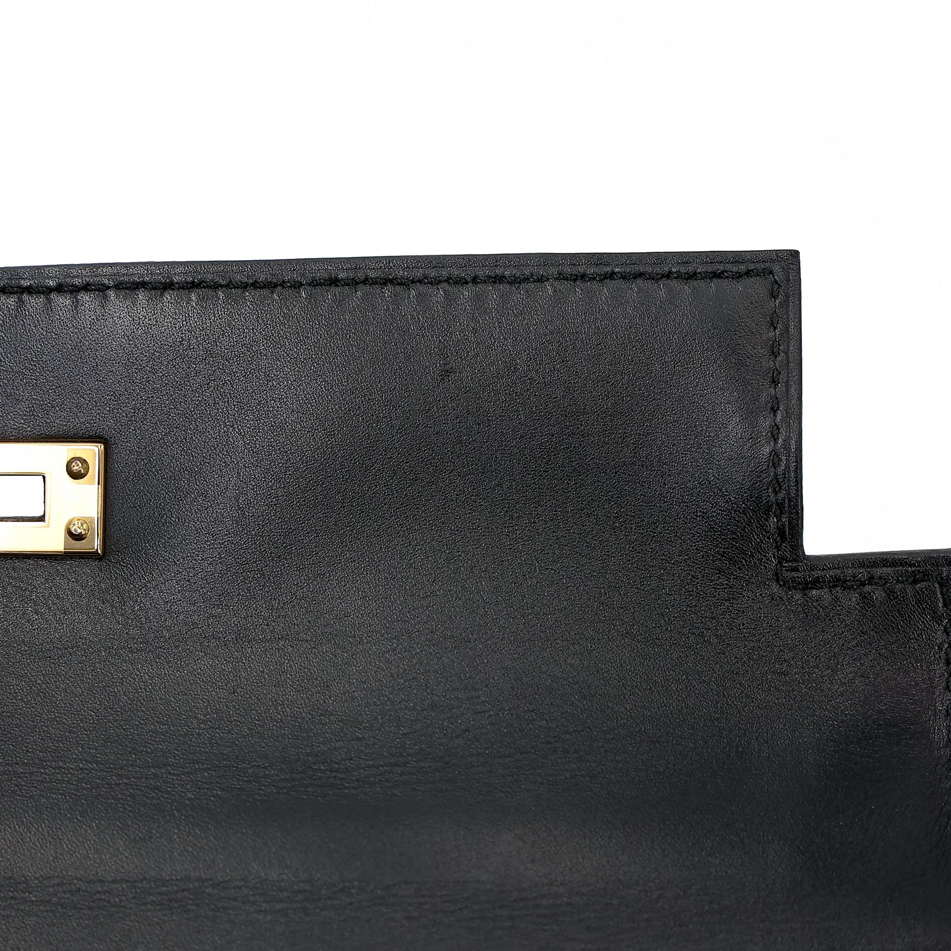 ランク NS 未使用品 HERMÈS エルメス ケリー25 セリエ ブラック (89) タデラクト ゴールド金具 D刻印 (2019) - 16