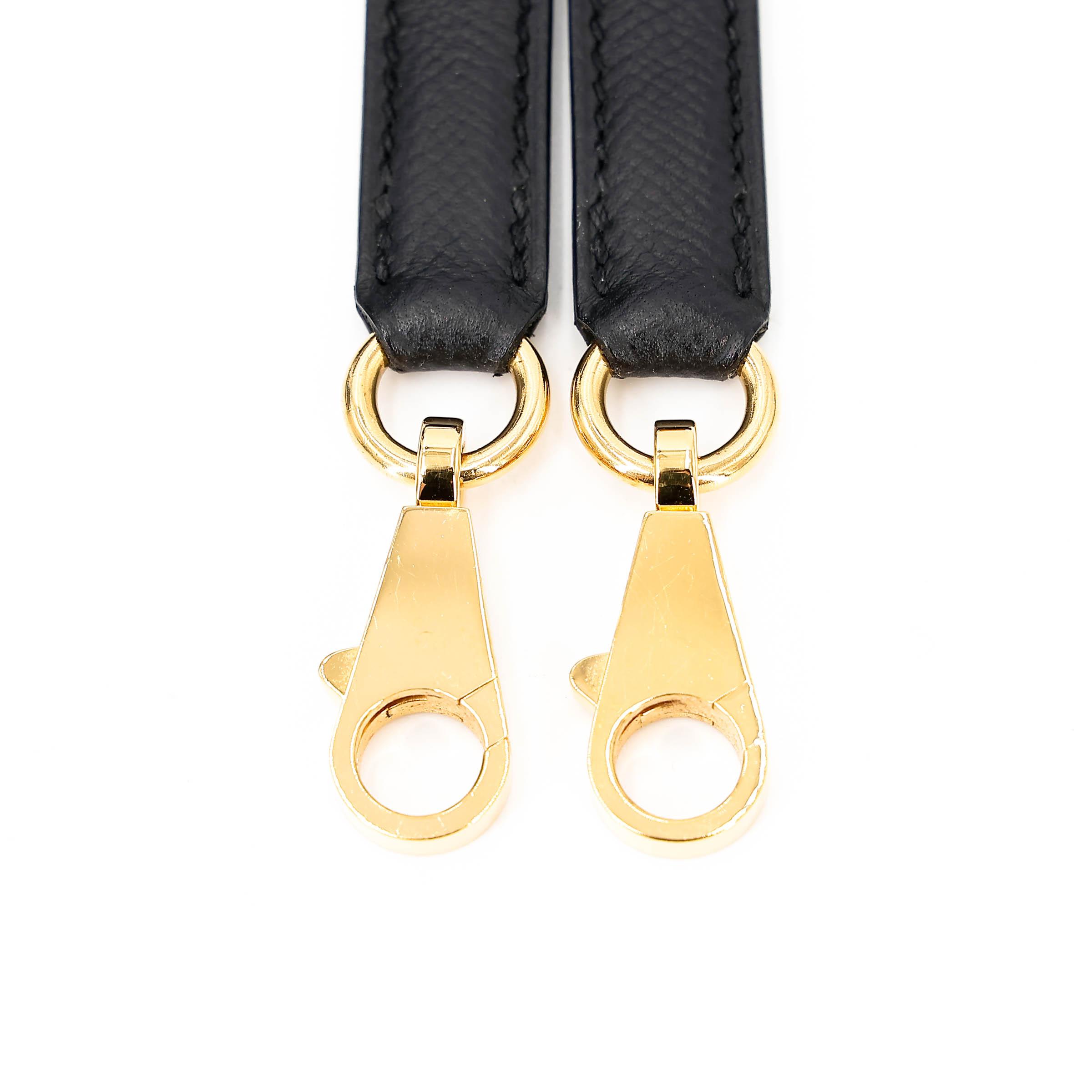 Very Good ( Rank A) HERMÈS Kelly 28 Sellier Noir (89) Epsom Gold hardware C (2018) - 25