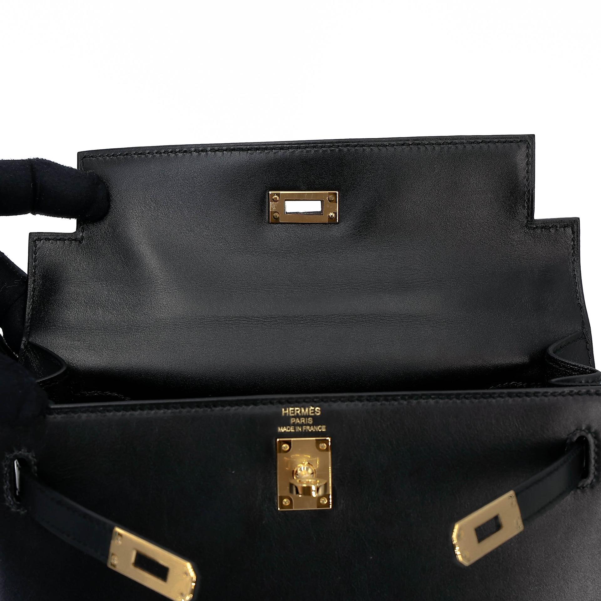 ランク NS 未使用品 HERMÈS エルメス ケリー25 セリエ ブラック (89) タデラクト ゴールド金具 D刻印 (2019) - 15