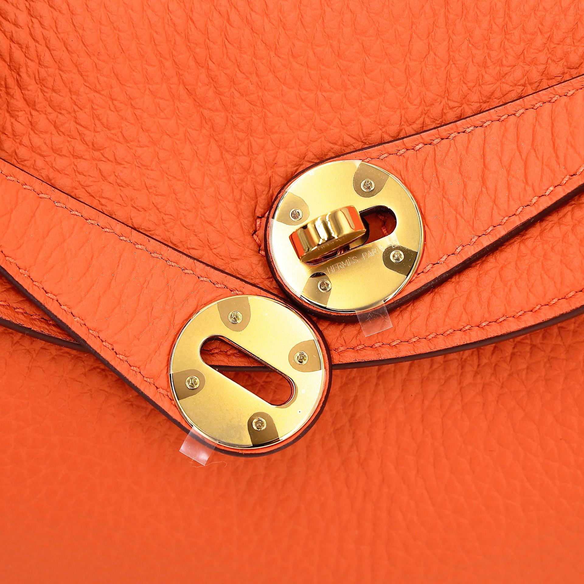 ランク NS 未使用品 HERMÈS エルメス リンディ26 オレンジ (93) トリヨン ゴールド金具 B刻印 (2023) - 10